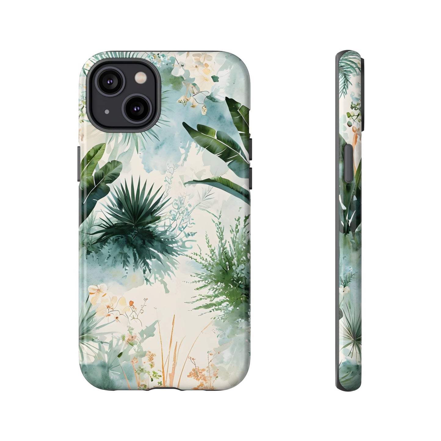 Tropical Botanical Watercolor - Tough iPhone Case