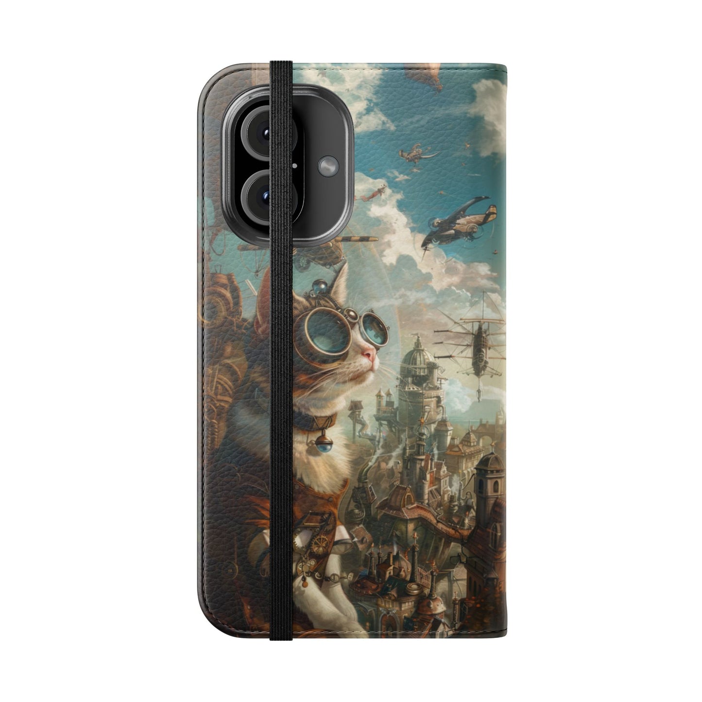 Steampunk Aviator Cat - Wallet Flip Case