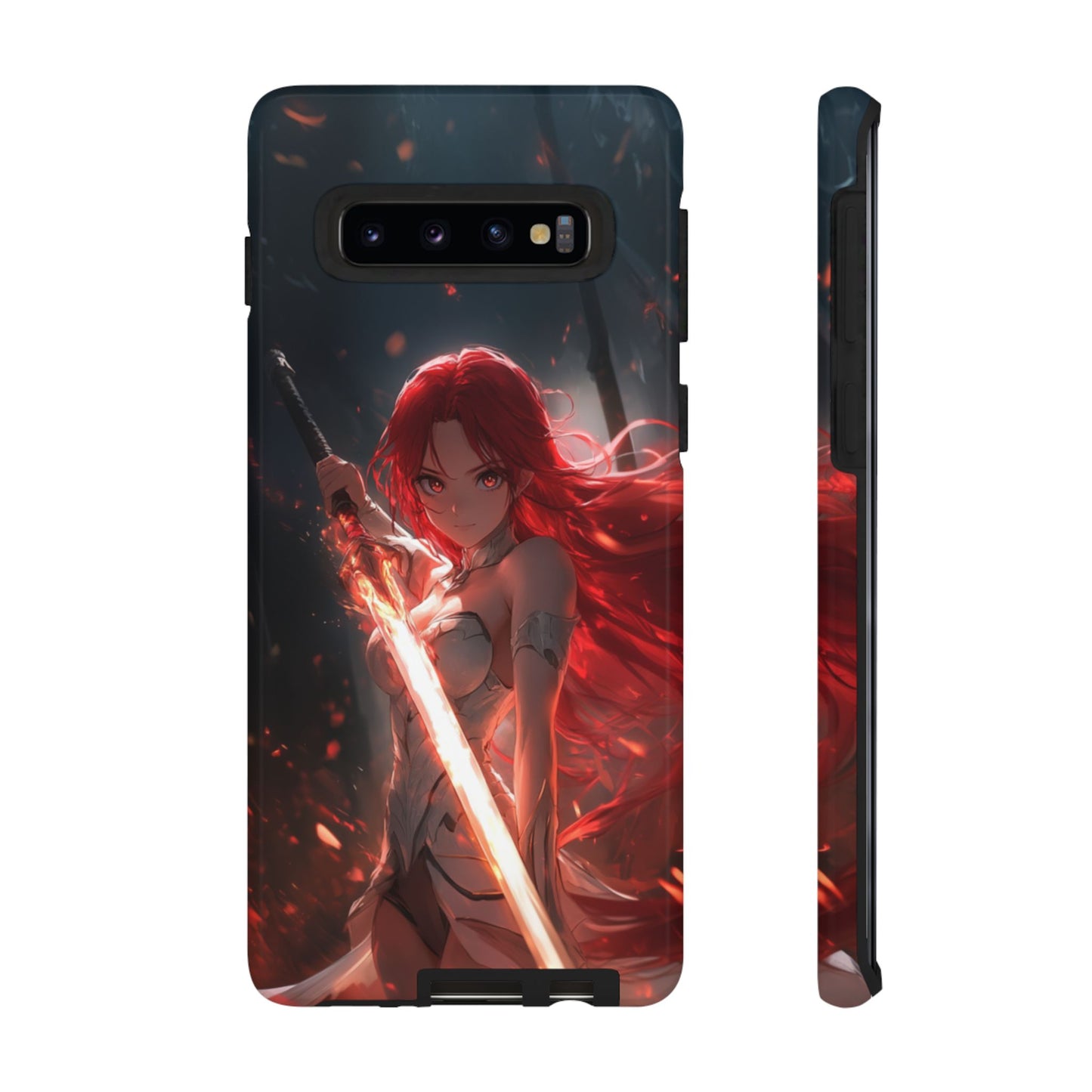 Crimson Ember Warrior – Tough Samsung Galaxy Case