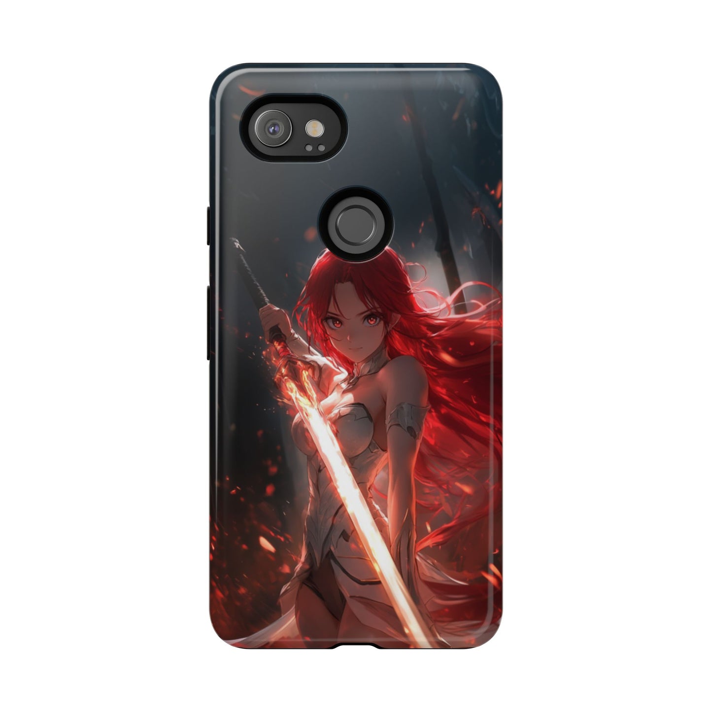 Crimson Ember Warrior – Tough Google Pixel Case