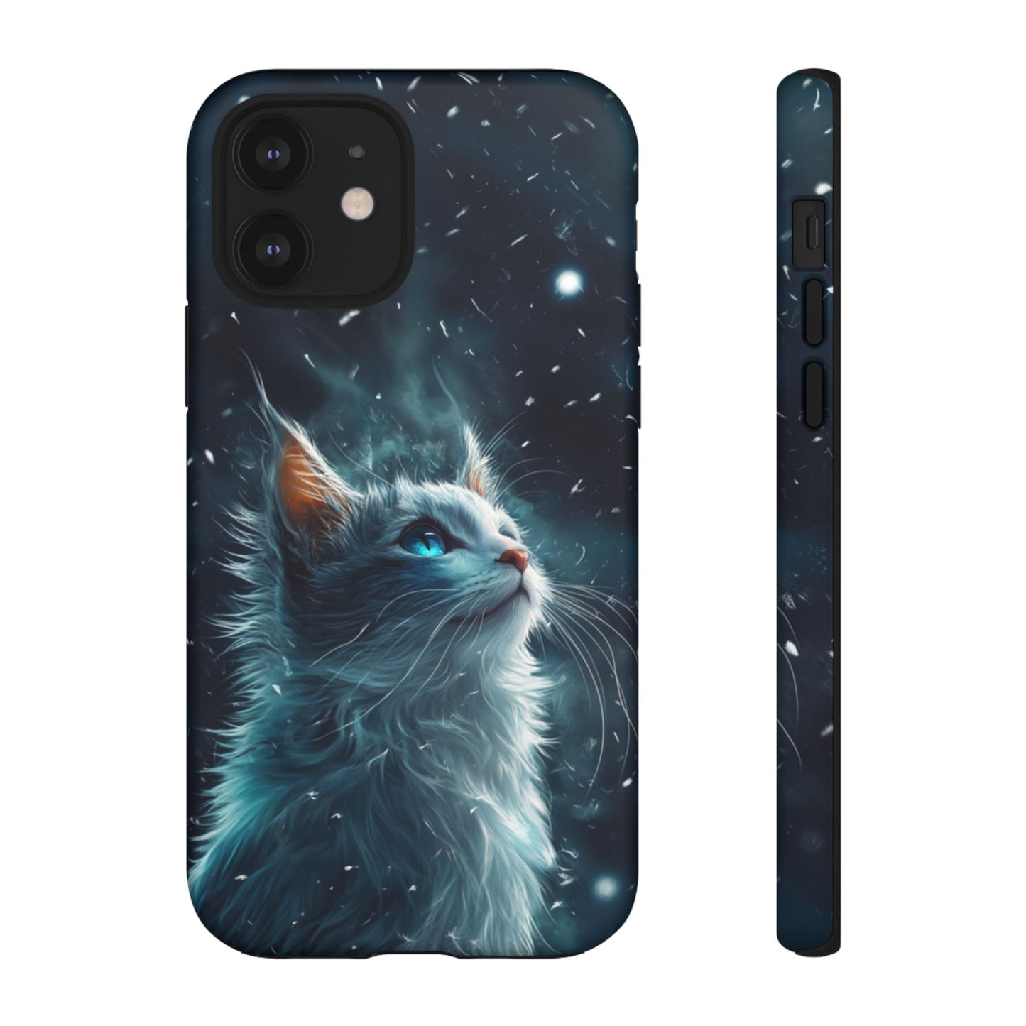 Ethereal Gaze White Cat Phone Case - iPhone, Google Pixel, Samsung Galaxy