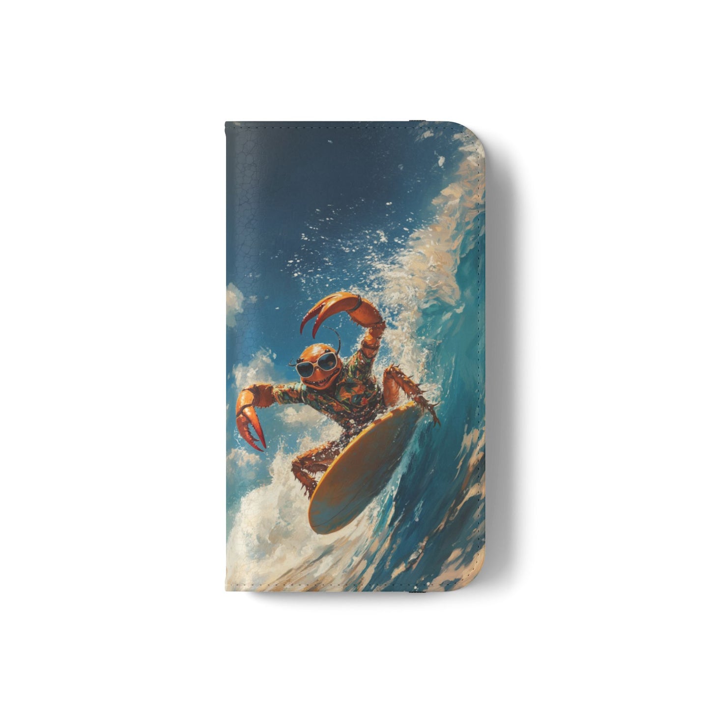Surfing Crab - Wallet Flip Case