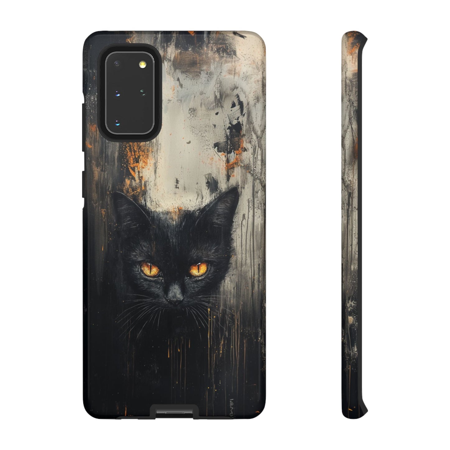 Black Cat Shadow Gaze - Tough Samsung Galaxy Case