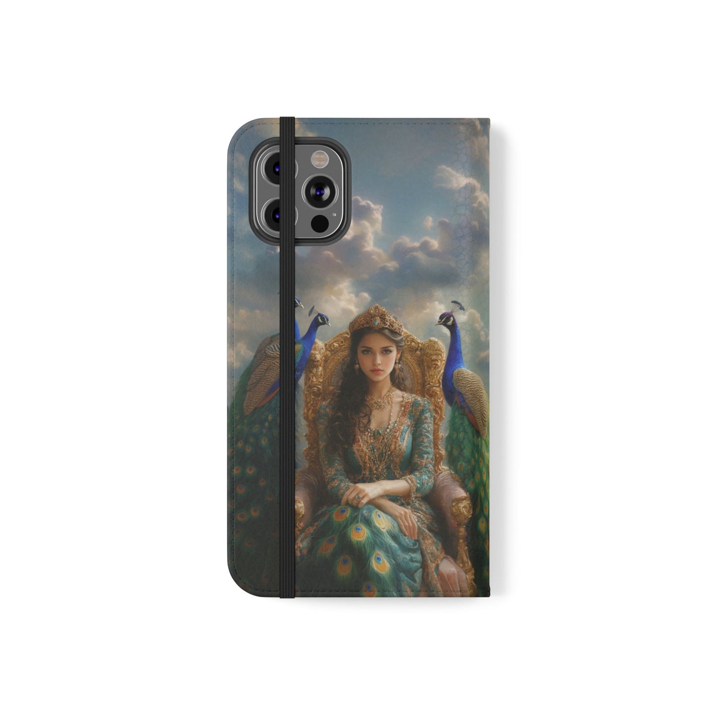 Hera Peacock Empress Golden Throne - Wallet Flip Case