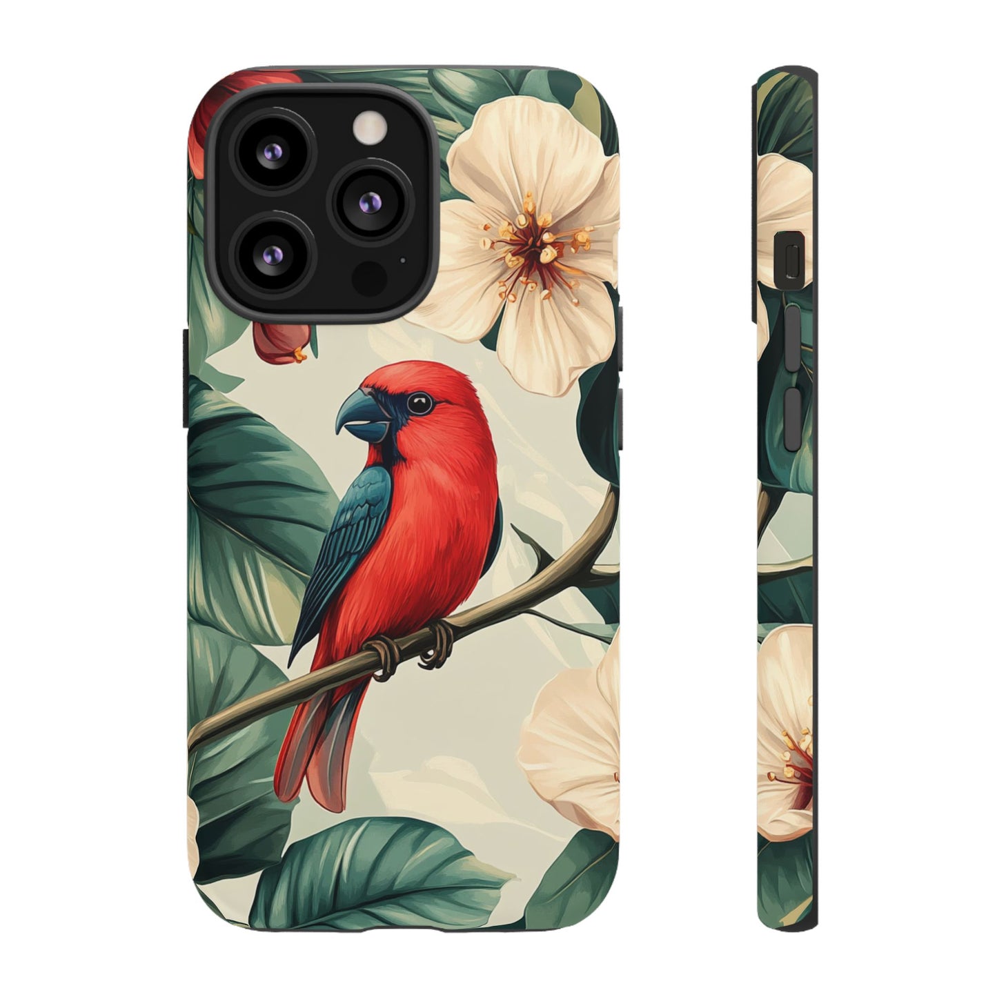 Tropical Bird and Hibiscus Phone Case – iPhone, Google Pixel, Samsung Galaxy