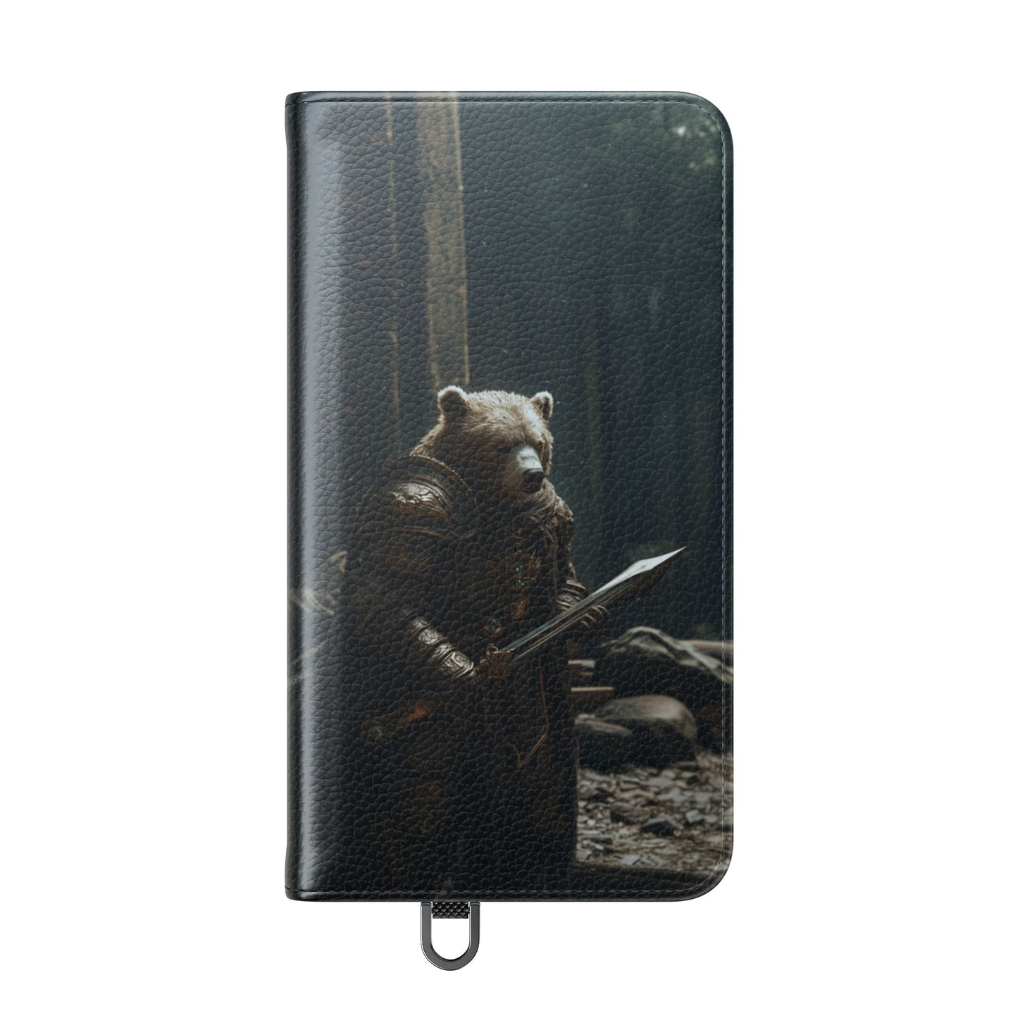 Medieval Bear Warrior Knight - Wallet Flip Case