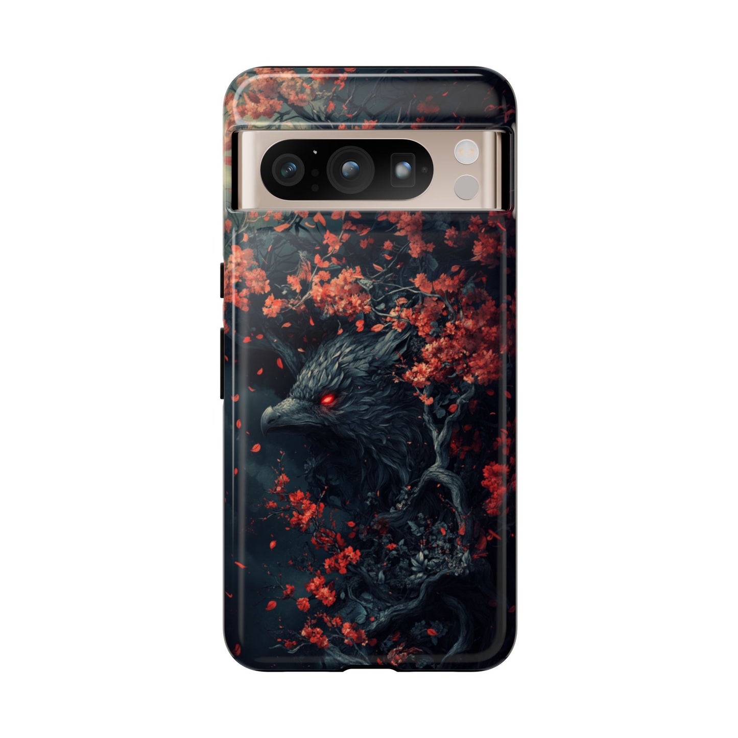 Crimson Raven Bloom – Tough Google Pixel Case