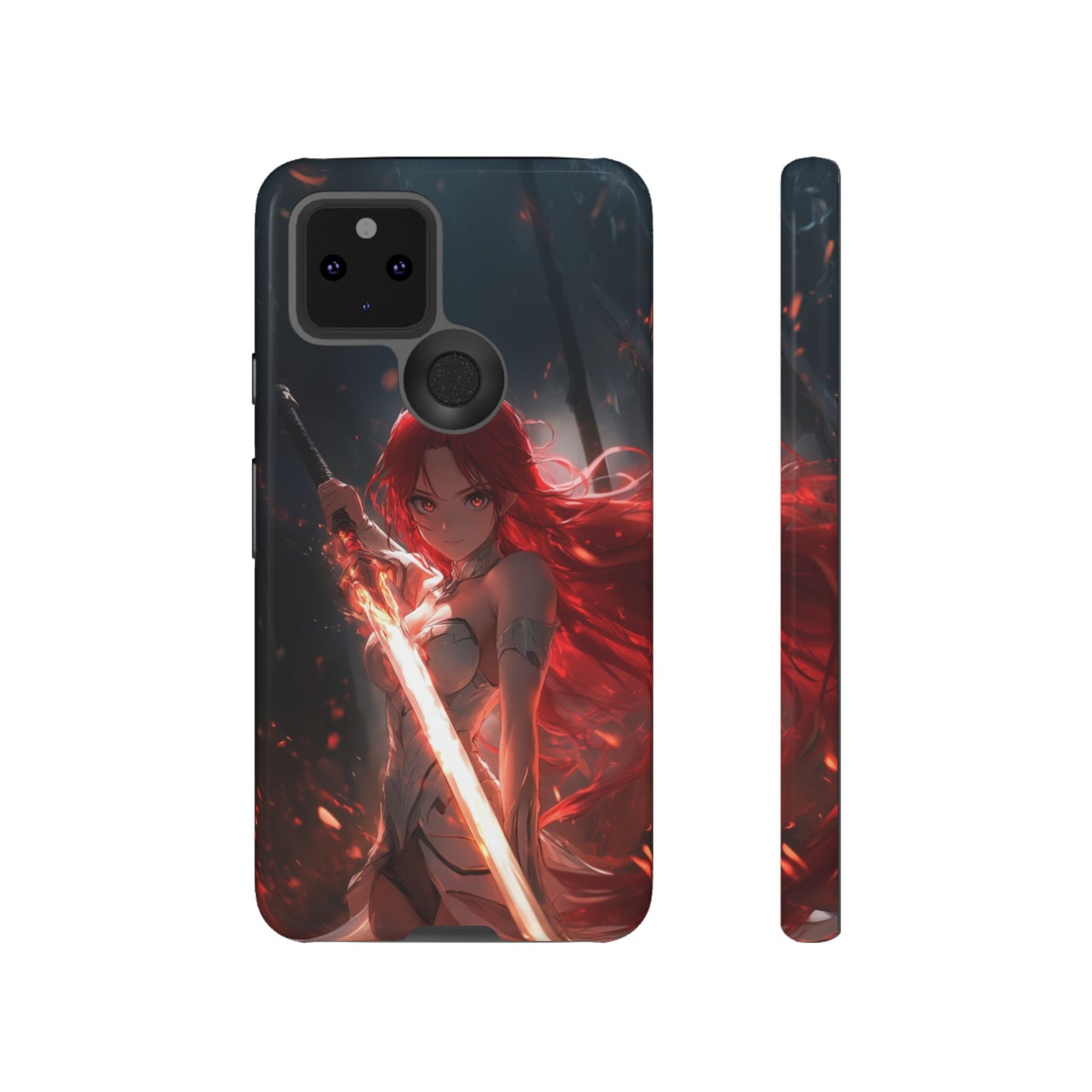 Crimson Ember Warrior – Tough Google Pixel Case