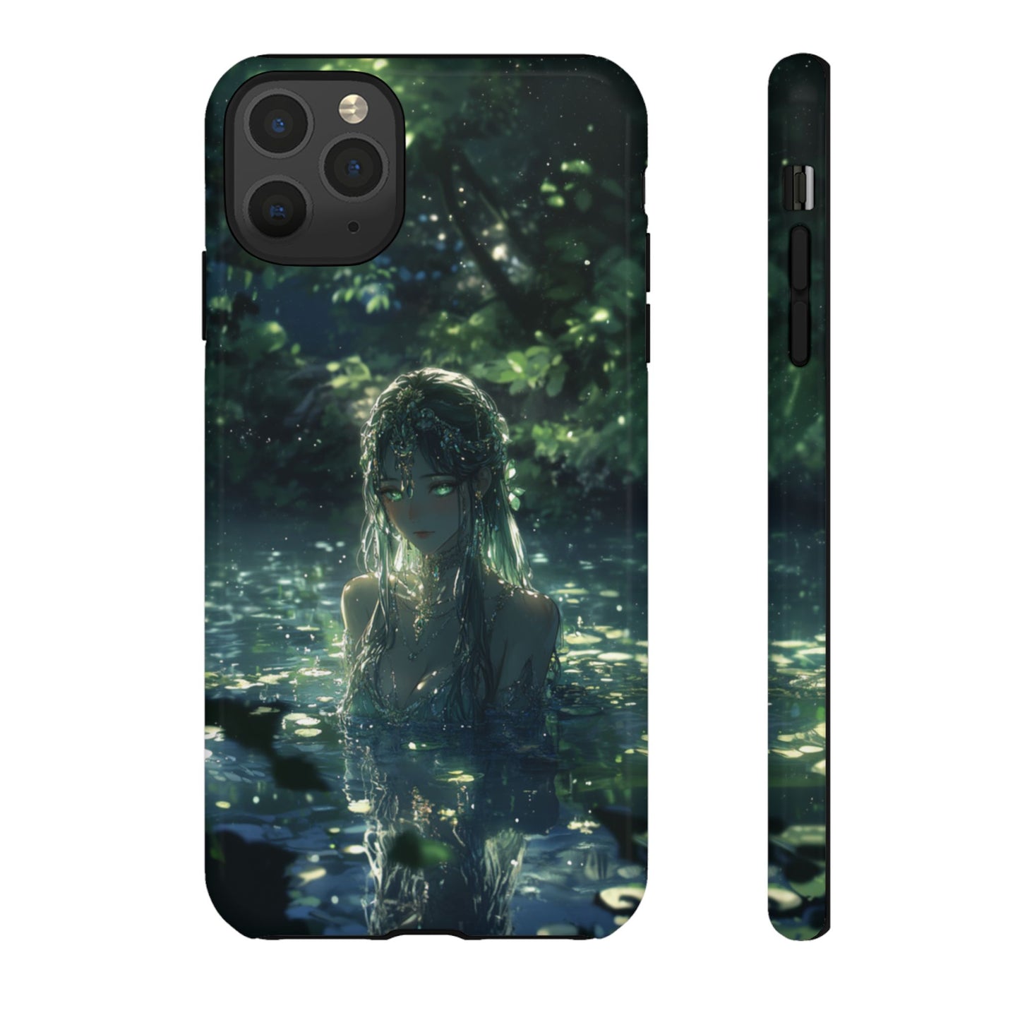 Forest Water Nymph Green Eyes Pond - Tough iPhone Case