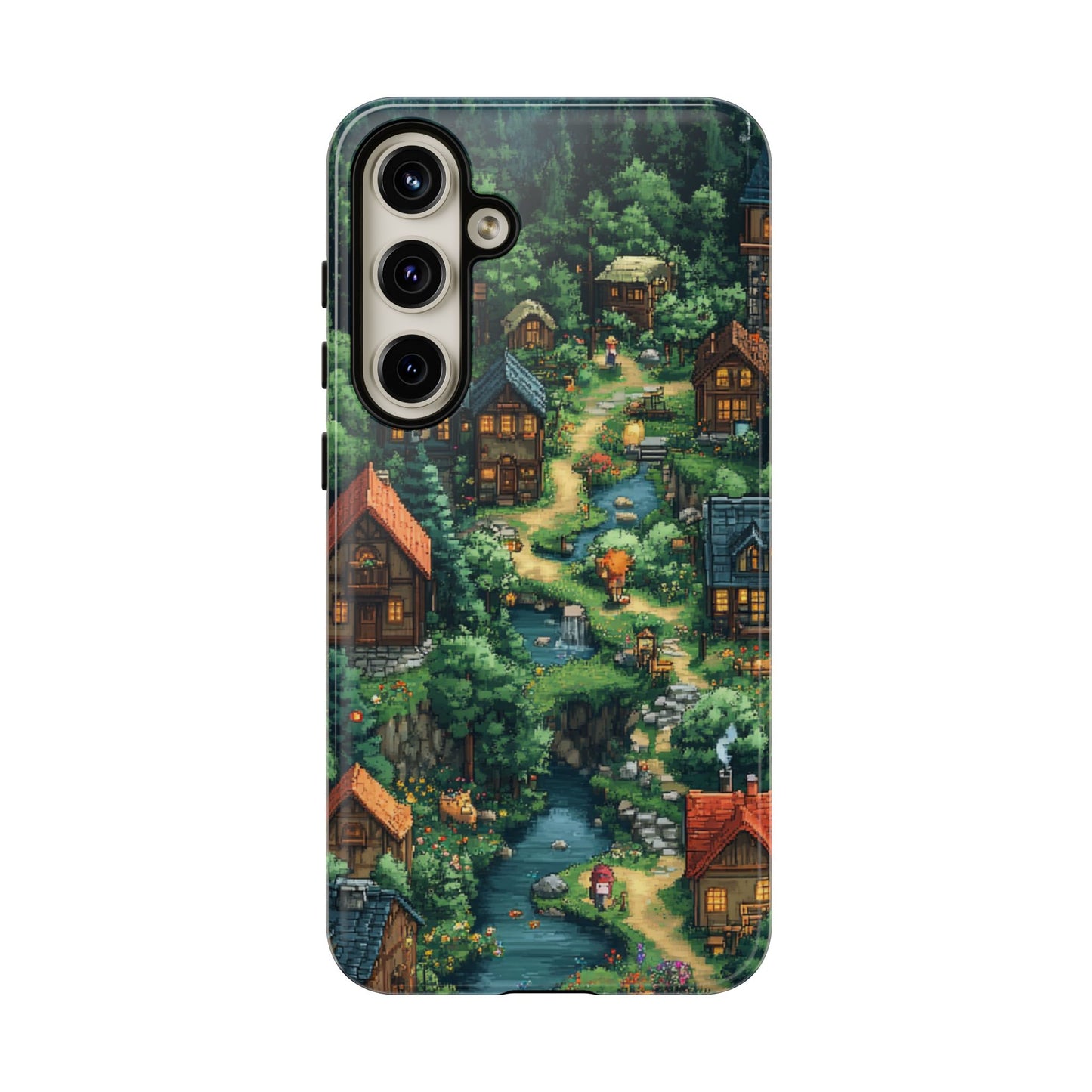 Enchanted Village: Pixel Paradise Phone Case - iPhone, Google Pixel, Samsung Galaxy