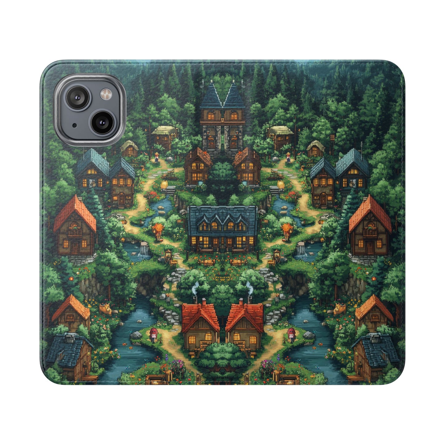 Pixel Forest Hamlet - Wallet Flip Case