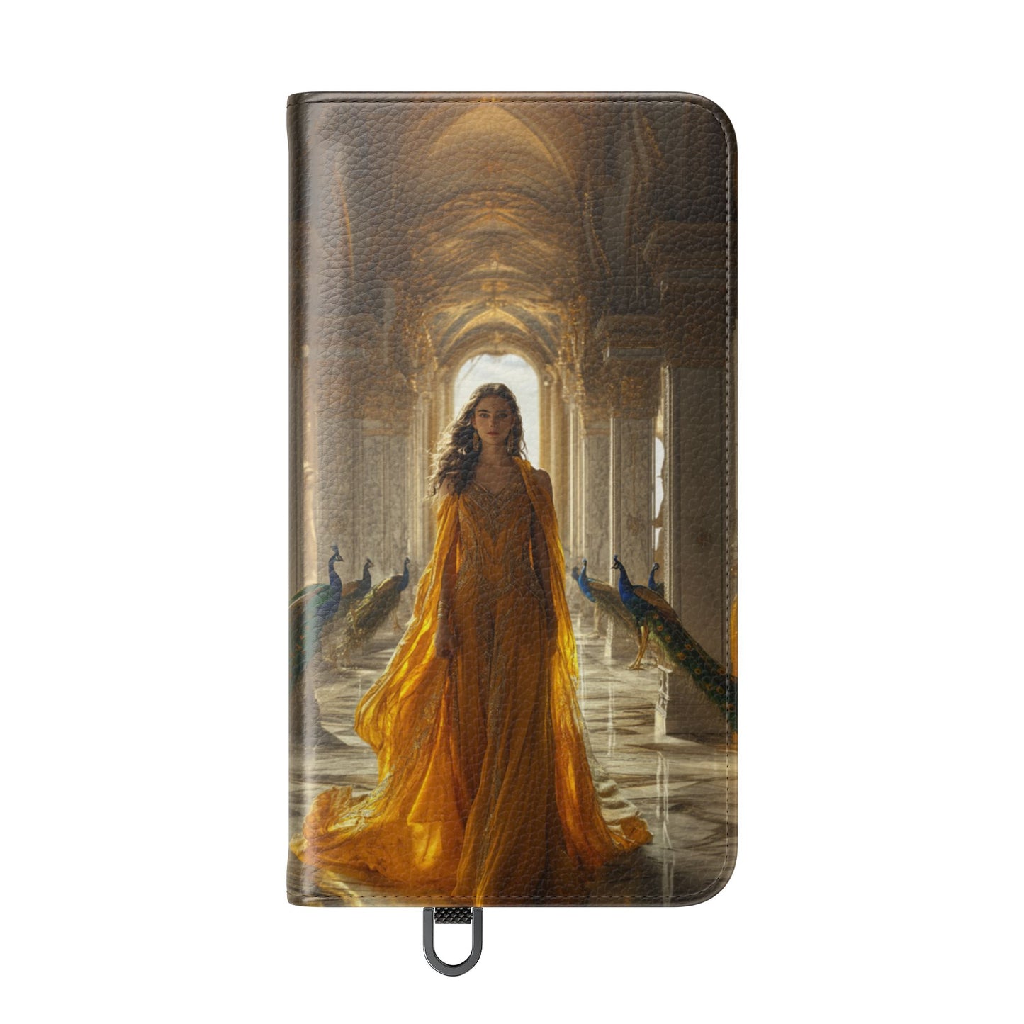 Hera Golden Palace Peacock Goddess - Wallet Flip Case