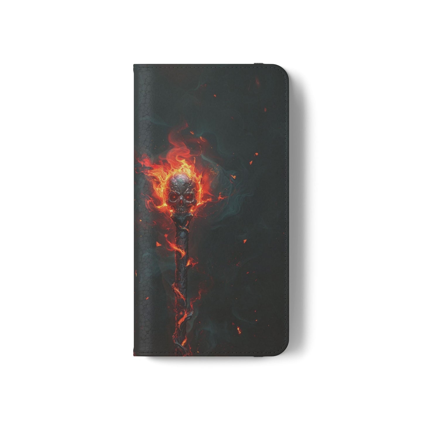 Inferno Skull Staff - Wallet Flip Case