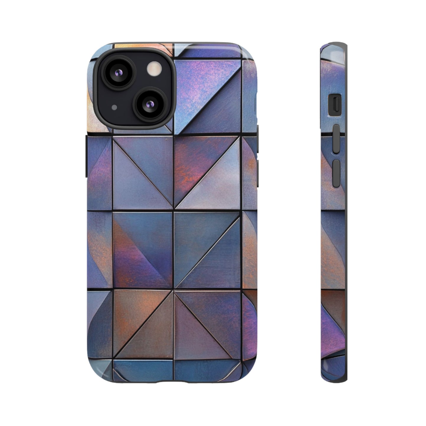 Iridescent Geometric Triangles Phone Case - iPhone, Samsung Galaxy, Google Pixel