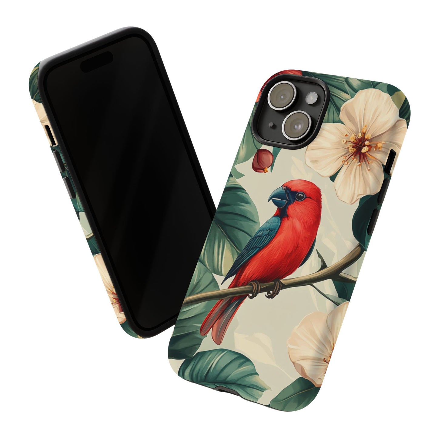 Tropical Bird and Hibiscus Phone Case – iPhone, Google Pixel, Samsung Galaxy