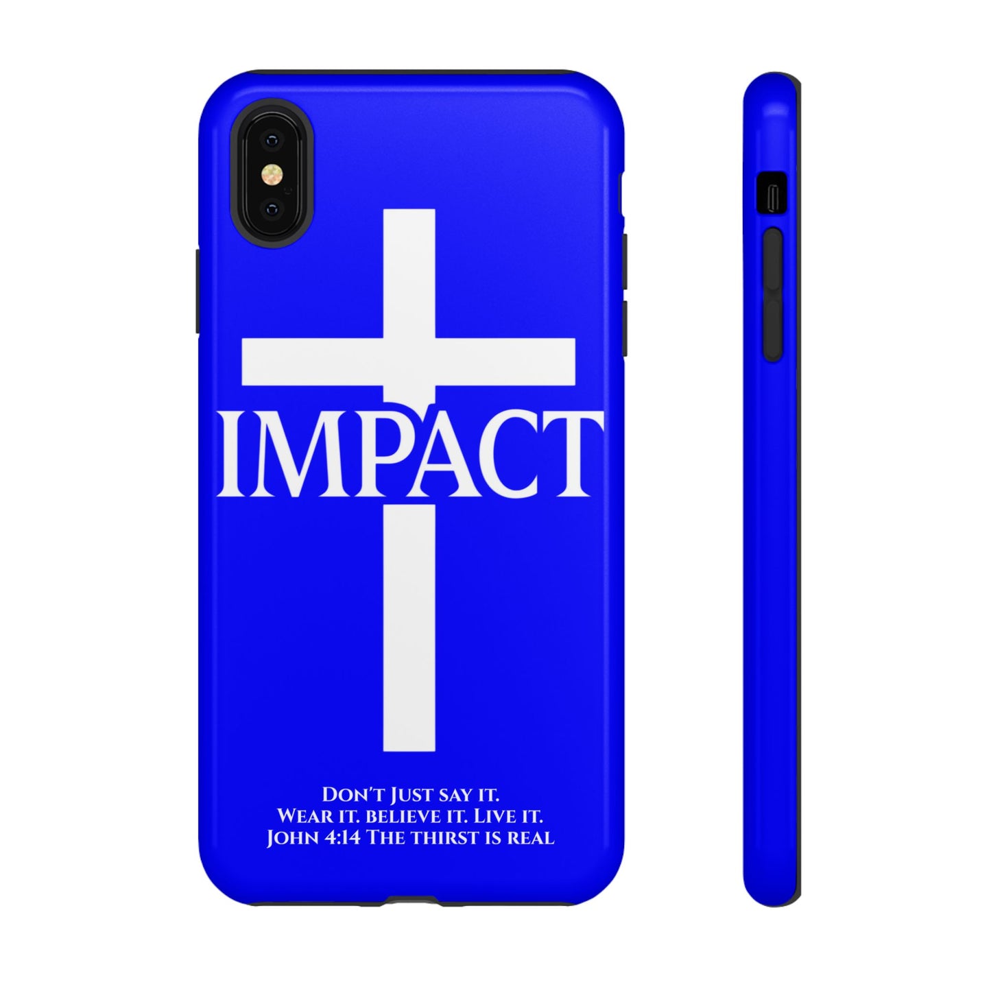 Impact Blue - Tough iPhone Case