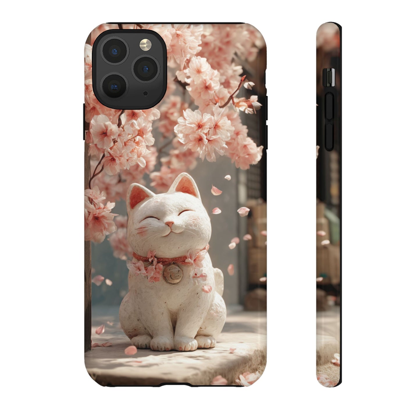 Sakura Lucky Cat - Tough iPhone Case