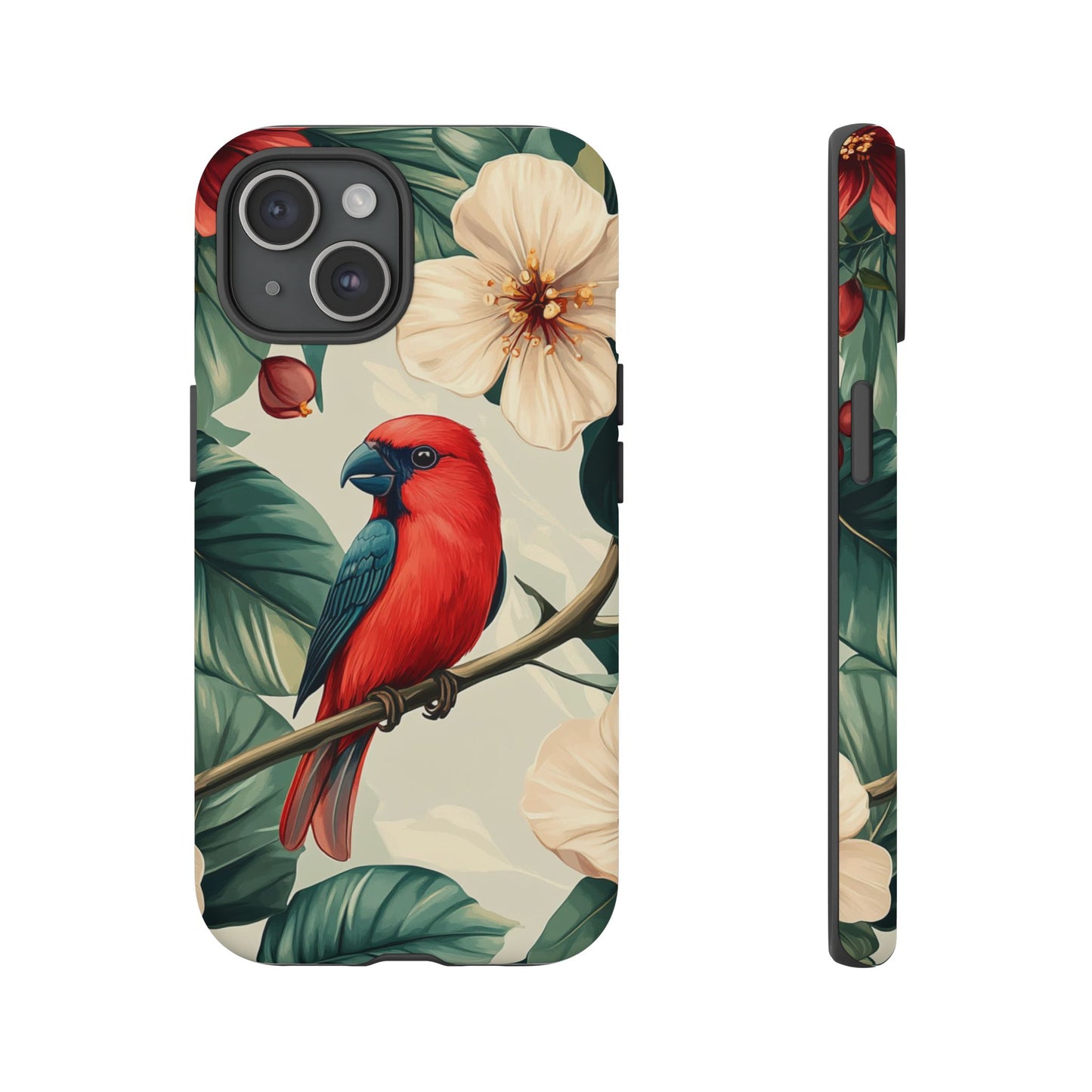 Tropical Bird and Hibiscus Phone Case – iPhone, Google Pixel, Samsung Galaxy