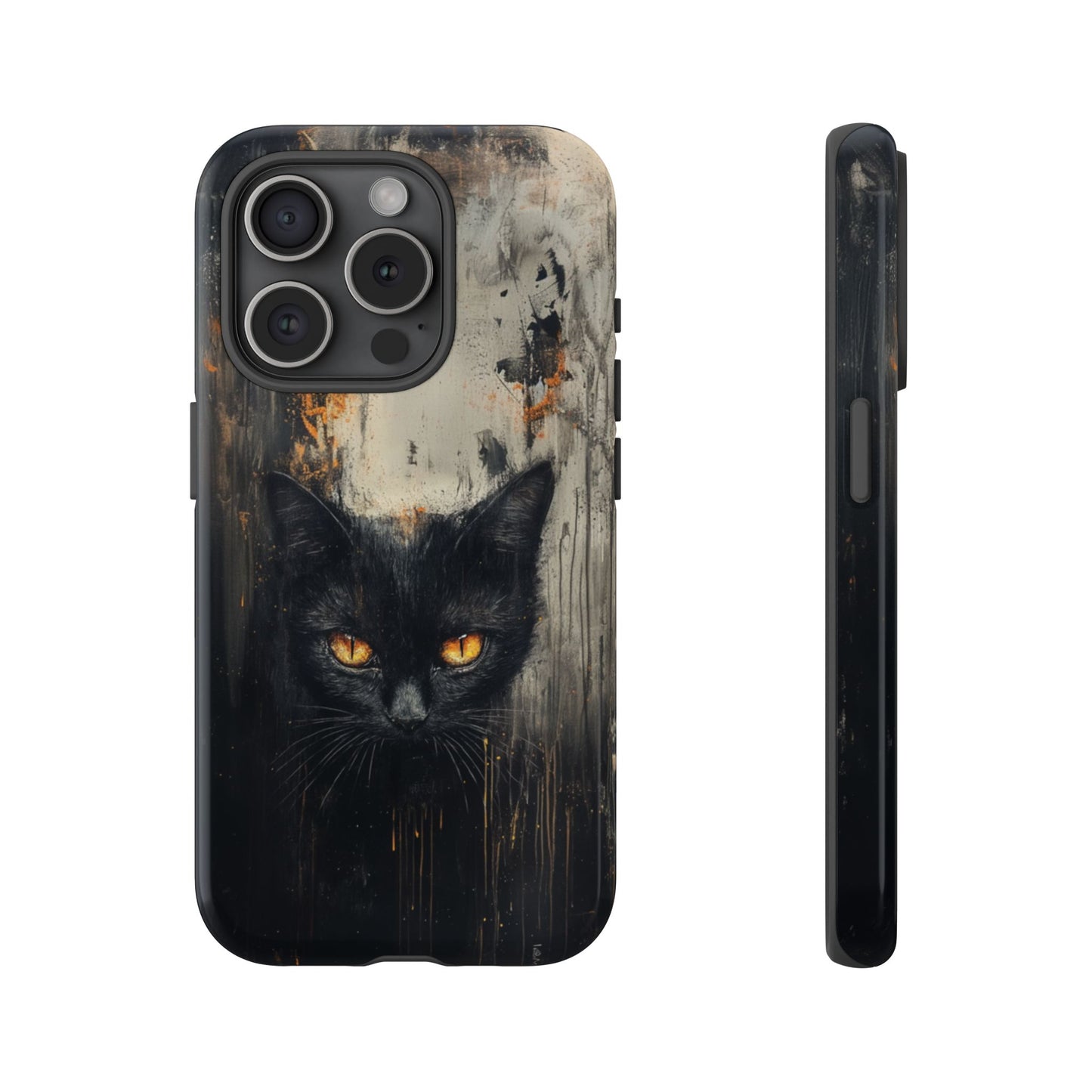 Black Cat Shadow Gaze - Tough iPhone Case