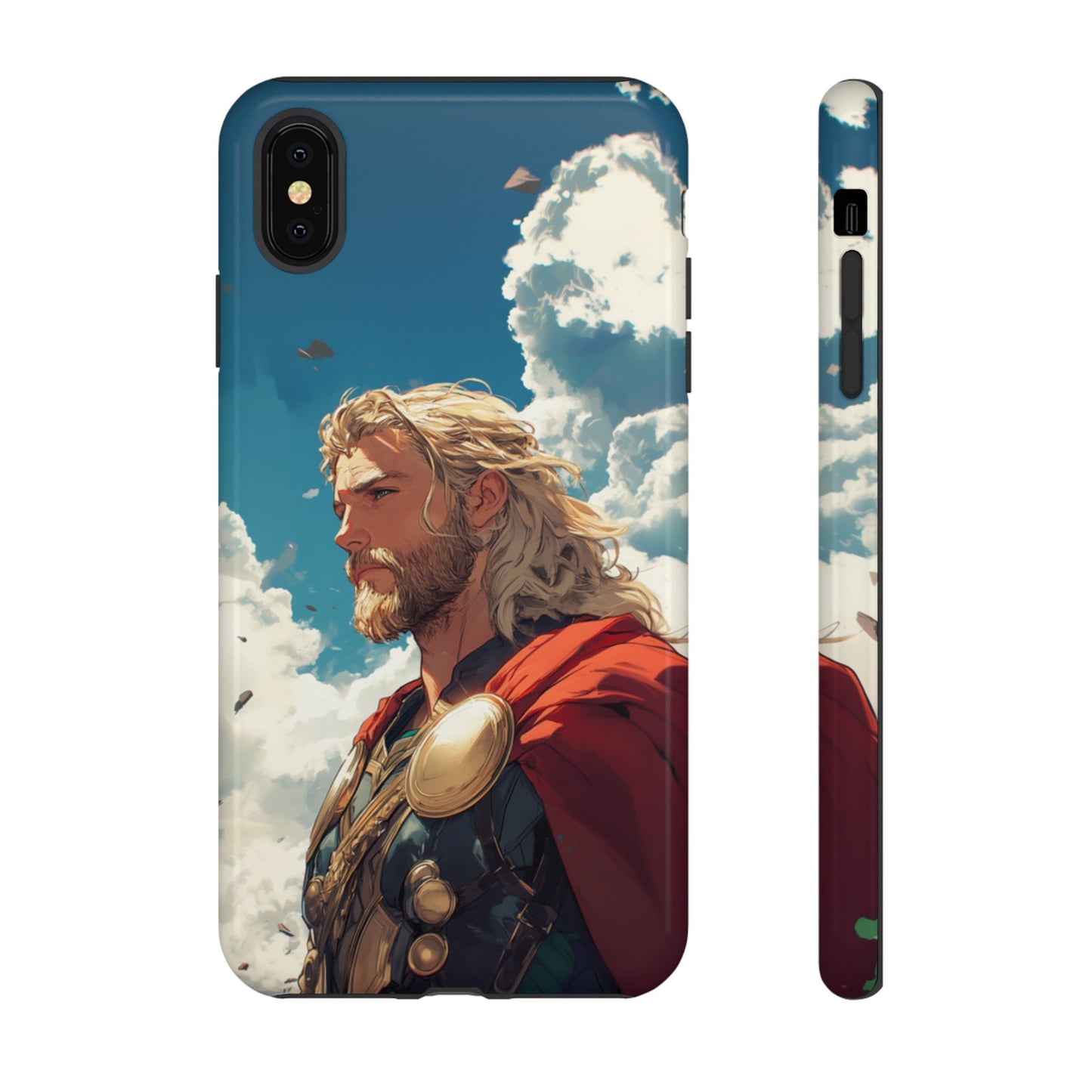 Celestial Protector: Anime-Style Thor Phone Case - iPhone, Google Pixel, Samsung