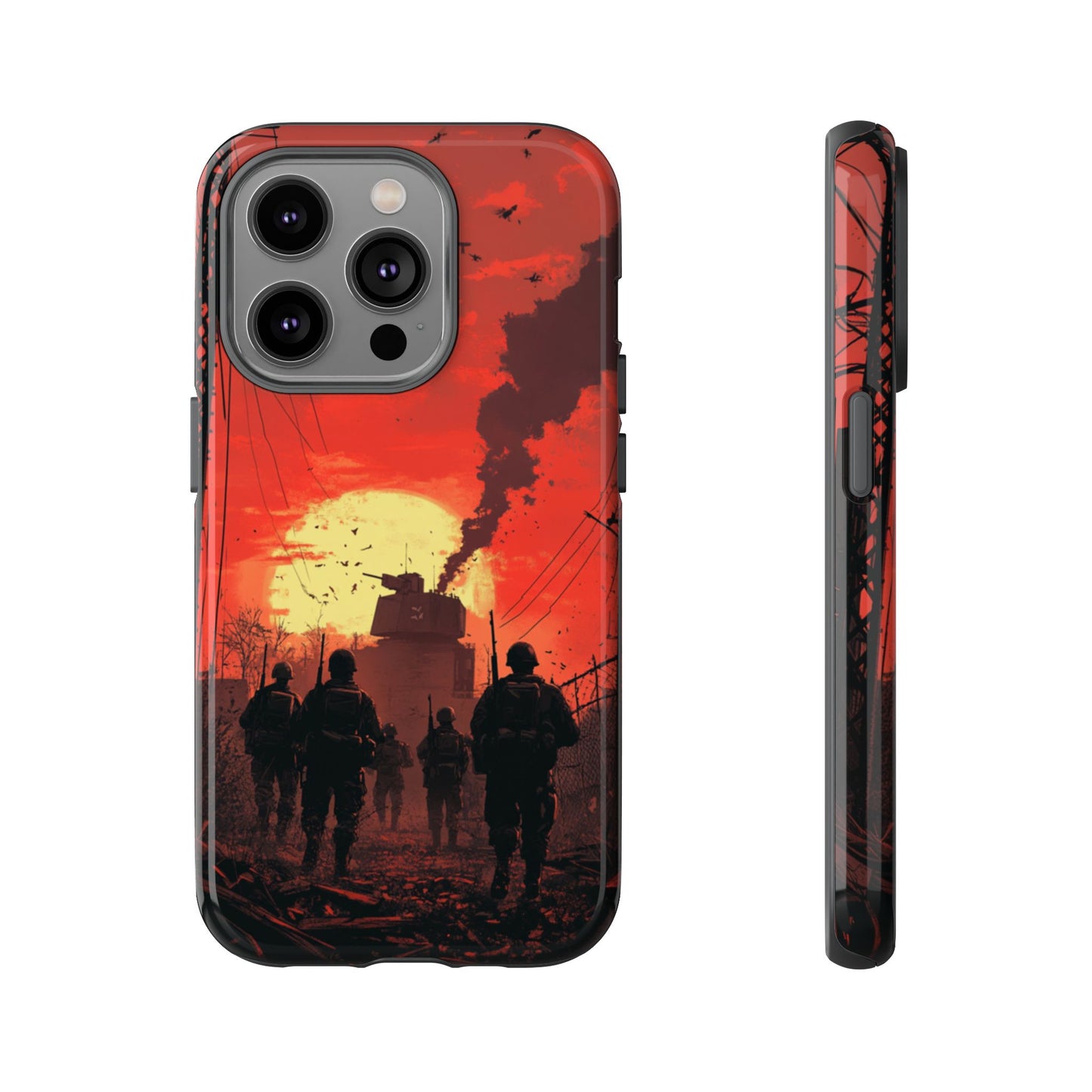 Dystopian Sunset Soldier Phone Case - iPhone, Google Pixel, Samsung Galaxy