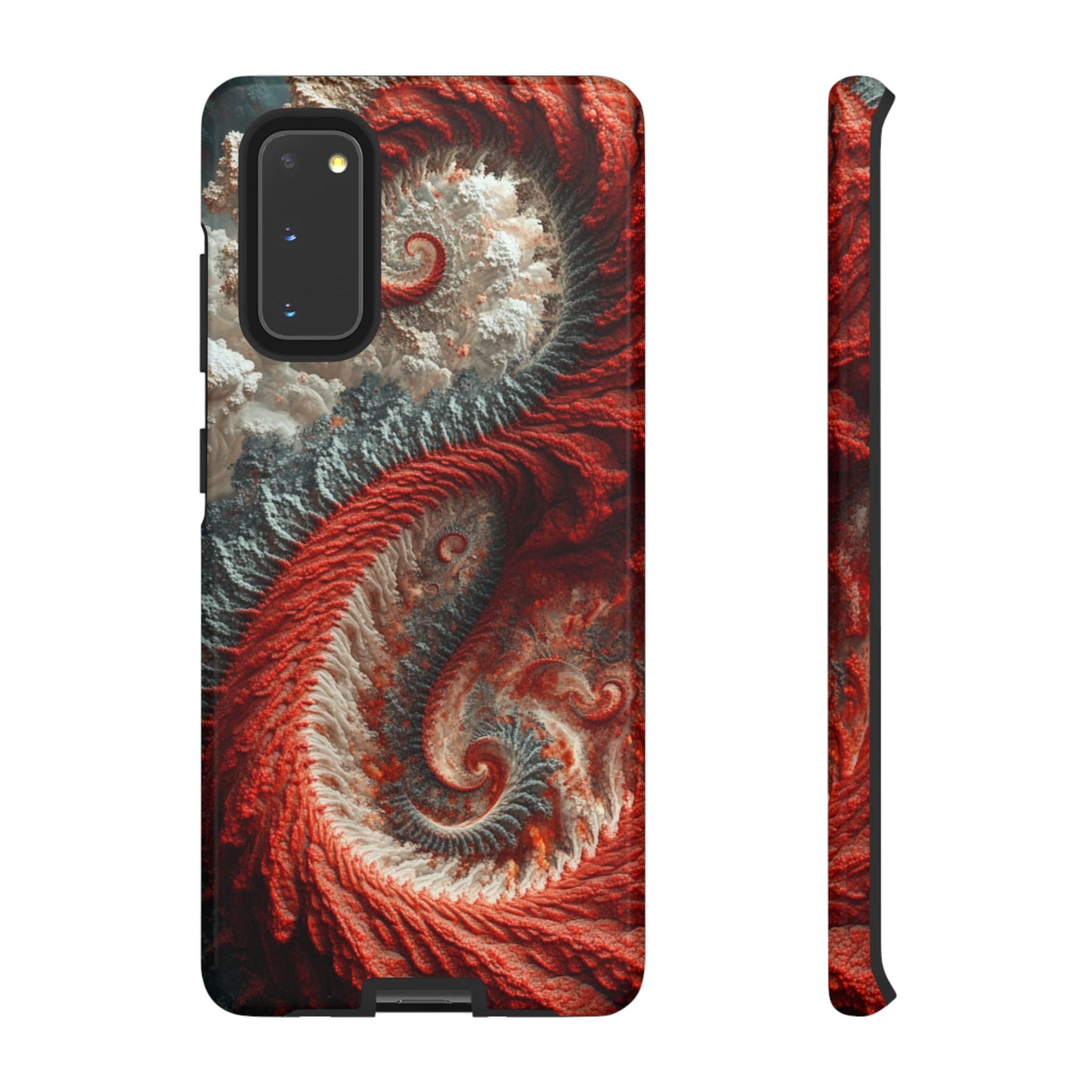 Crimson Spiral Fractal – Tough Samsung Galaxy Case