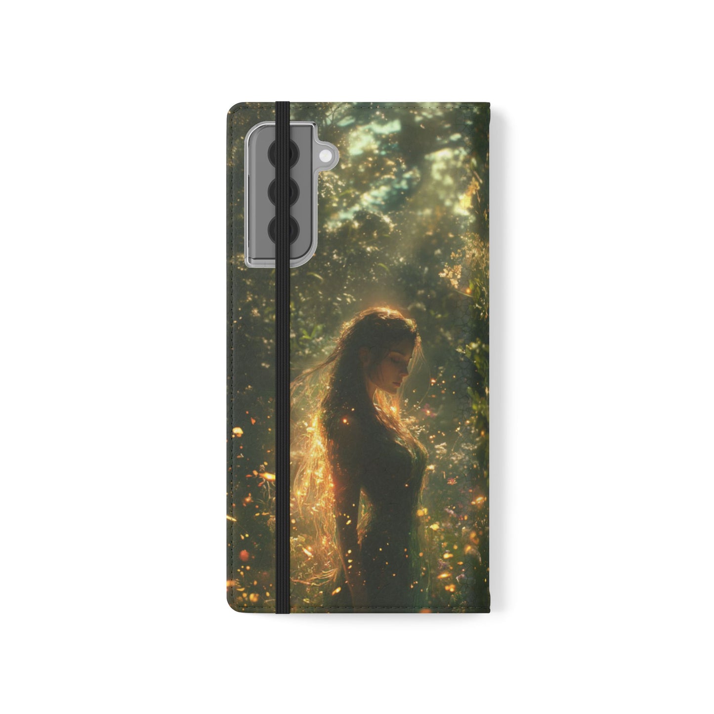 Forest Goddess Golden Light Meadow - Wallet Flip Case