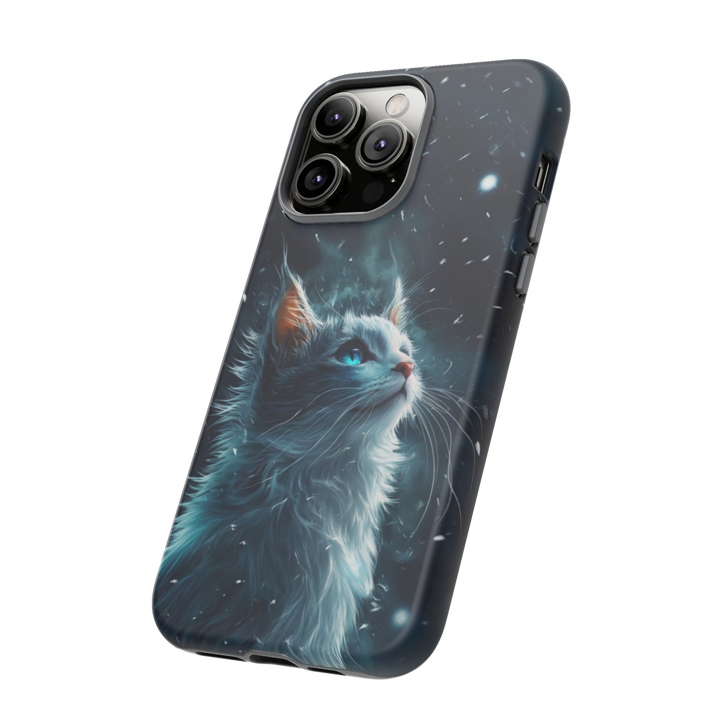 Ethereal Gaze White Cat Phone Case - iPhone, Google Pixel, Samsung Galaxy