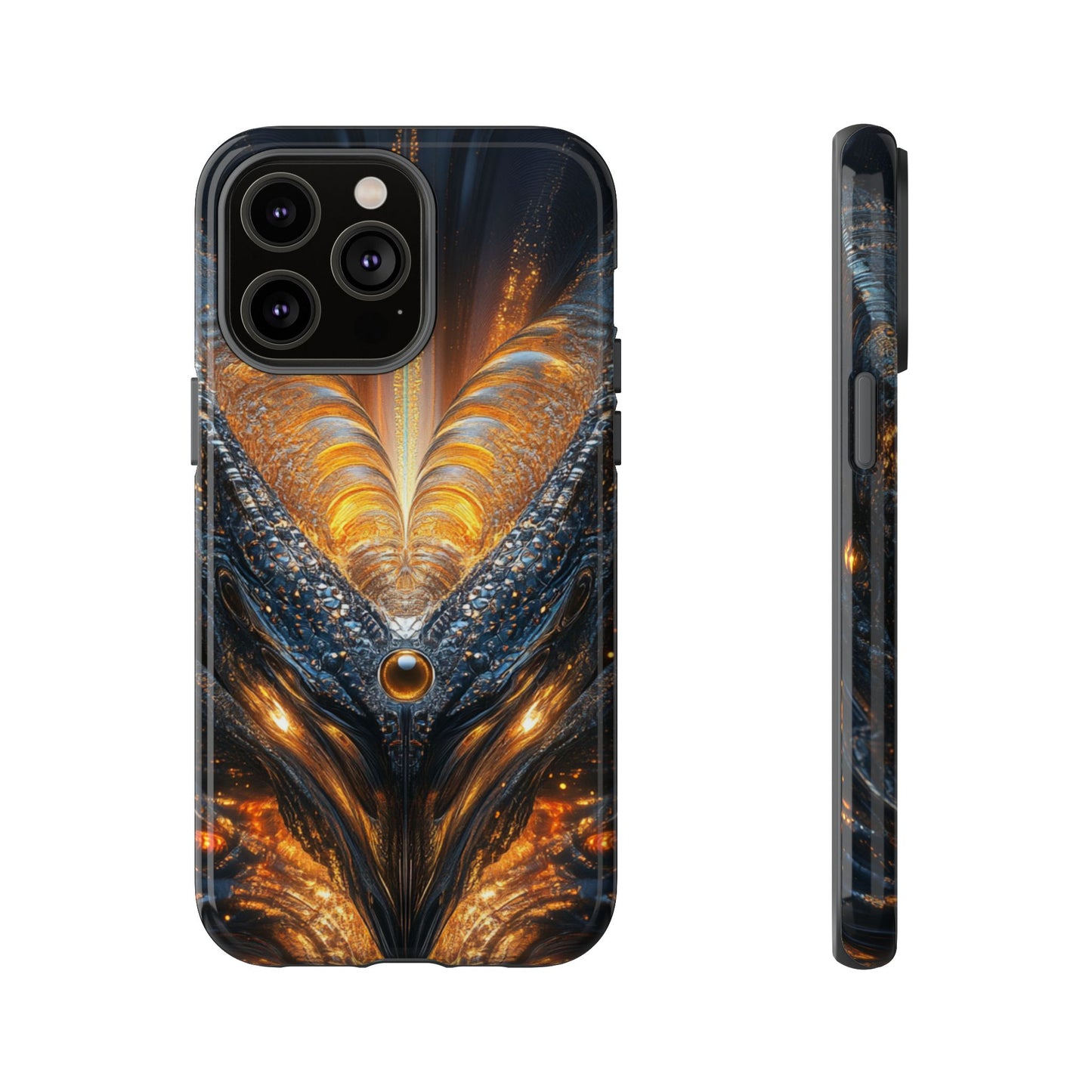 Obsidian Flare Fractal – Tough iPhone Case