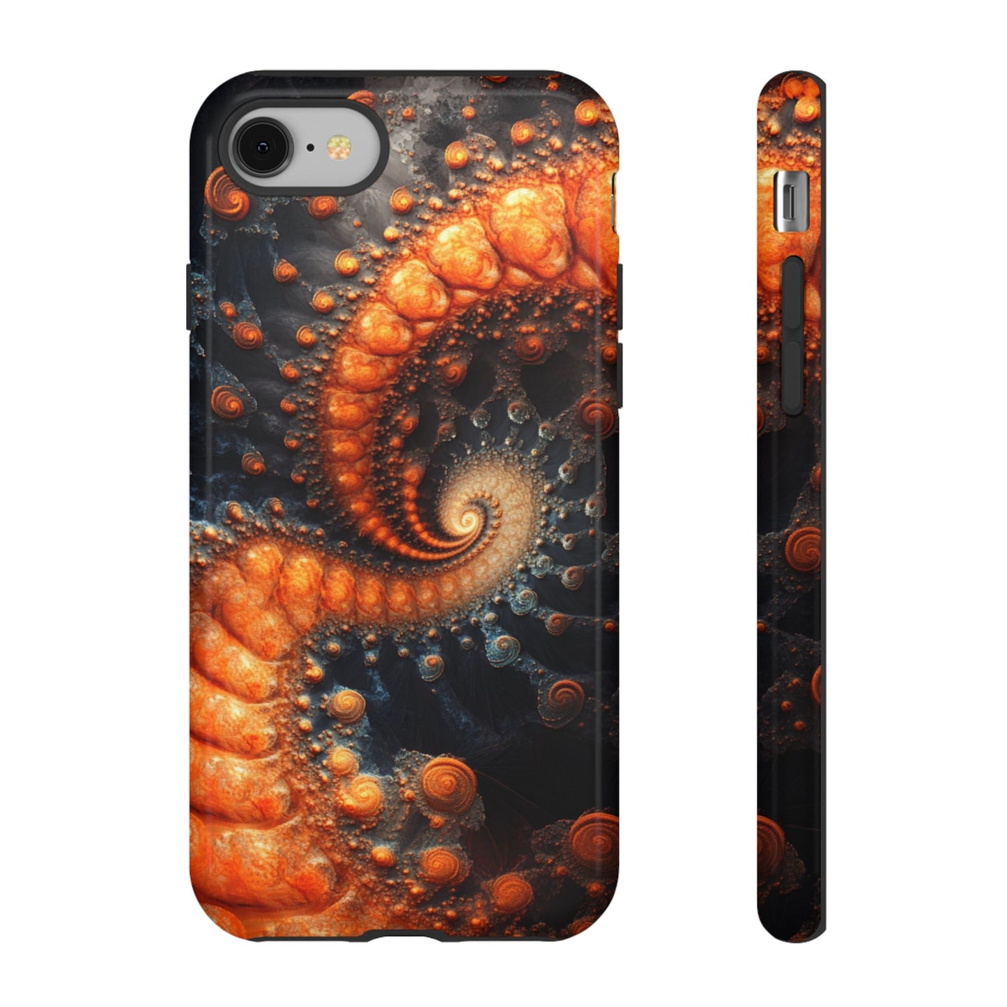 Amber Spiral Fractal – Tough iPhone Case