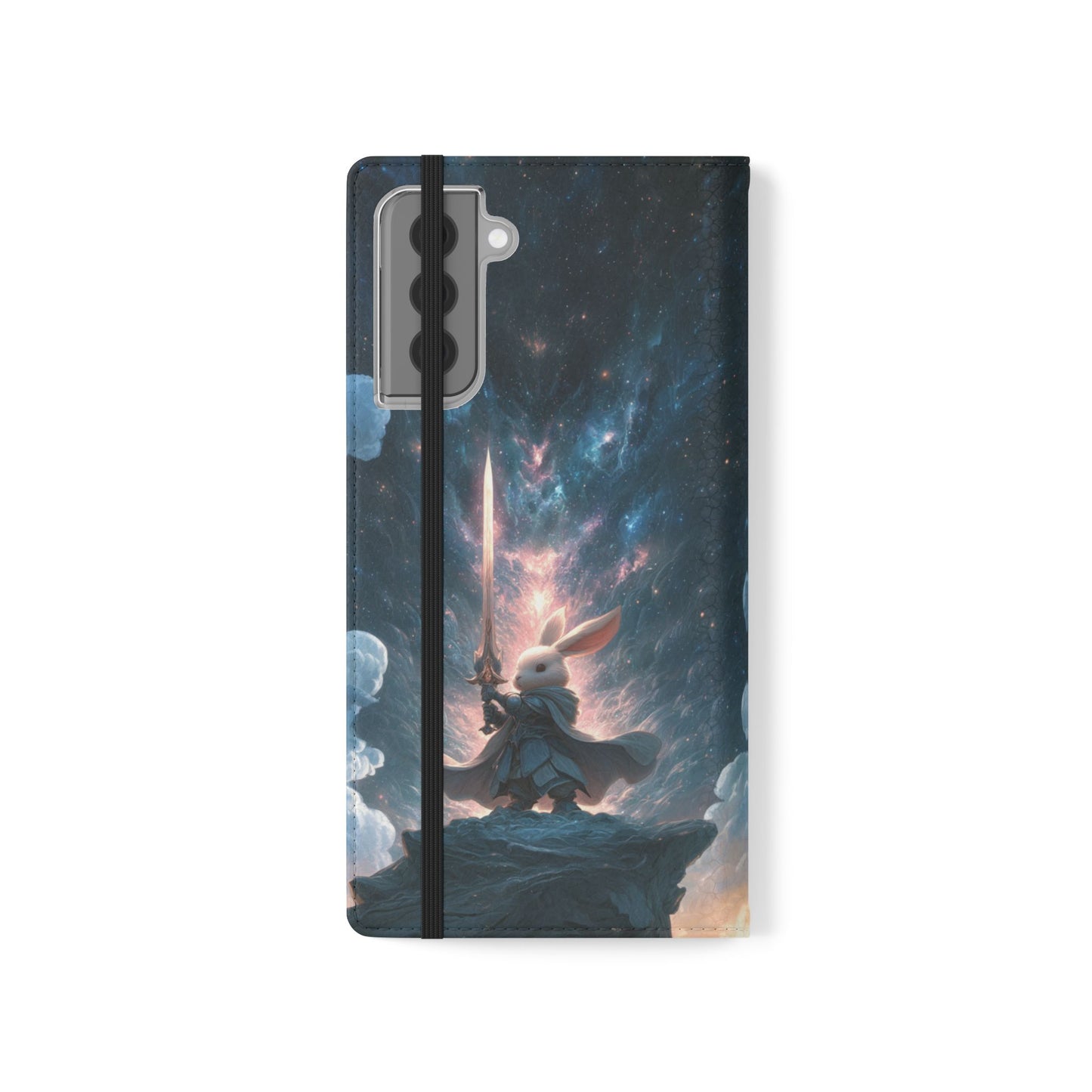 Cosmic Warrior Rabbit - Wallet Flip Case