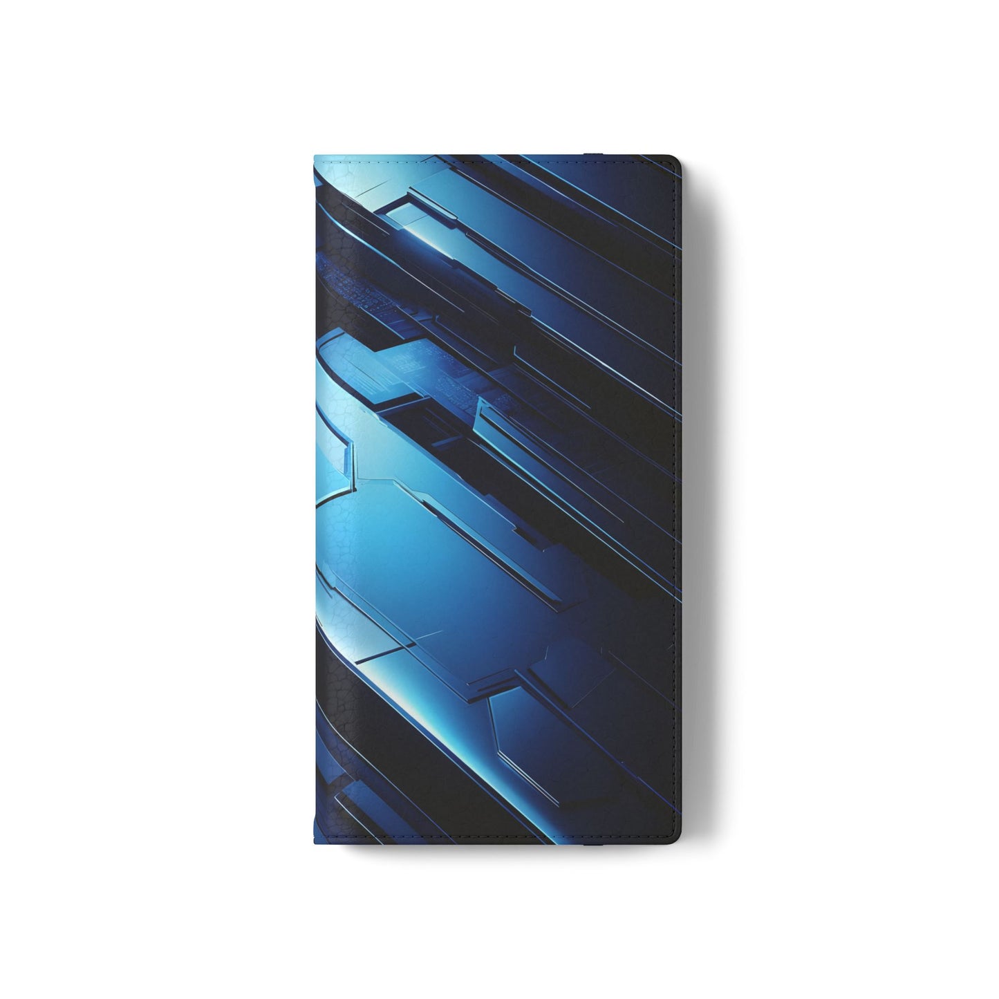 Blue Tech Matrix - Wallet Flip Case