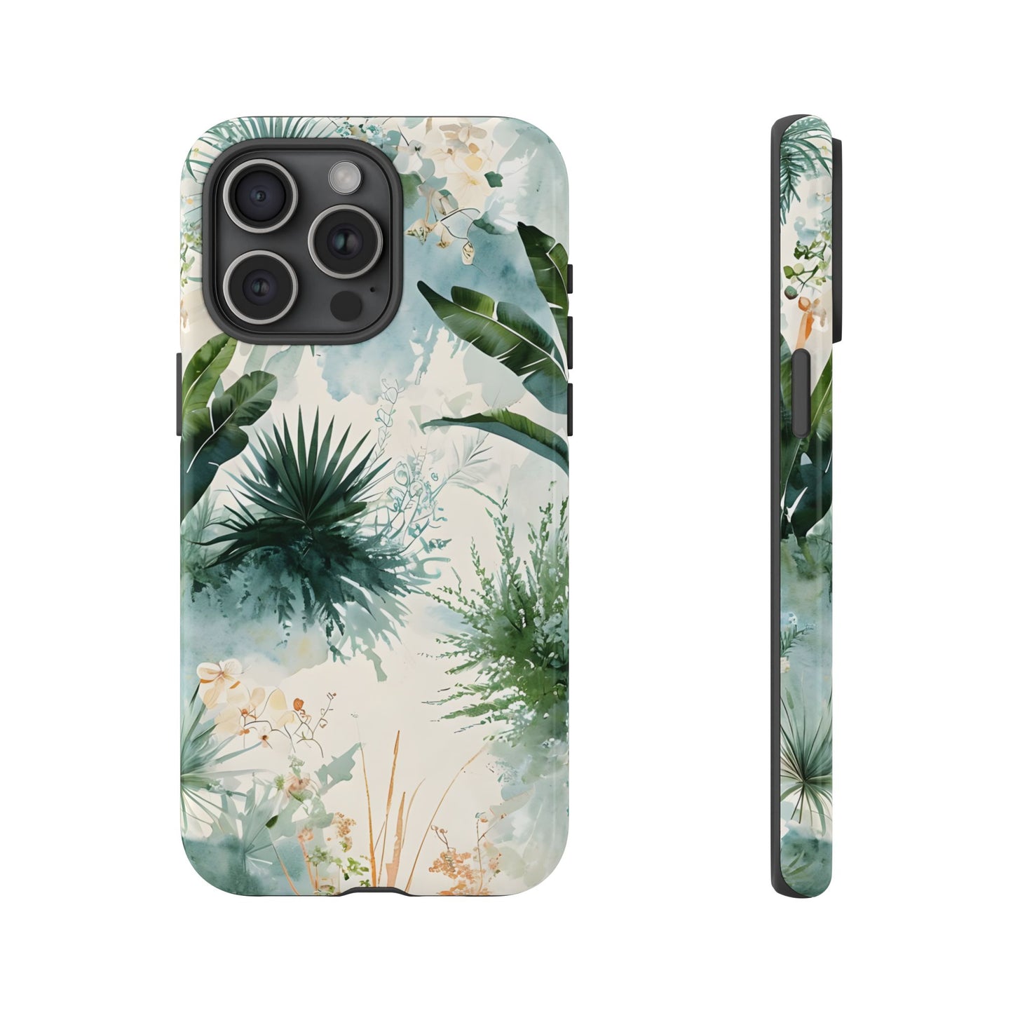 Tropical Botanical Watercolor - Tough iPhone Case