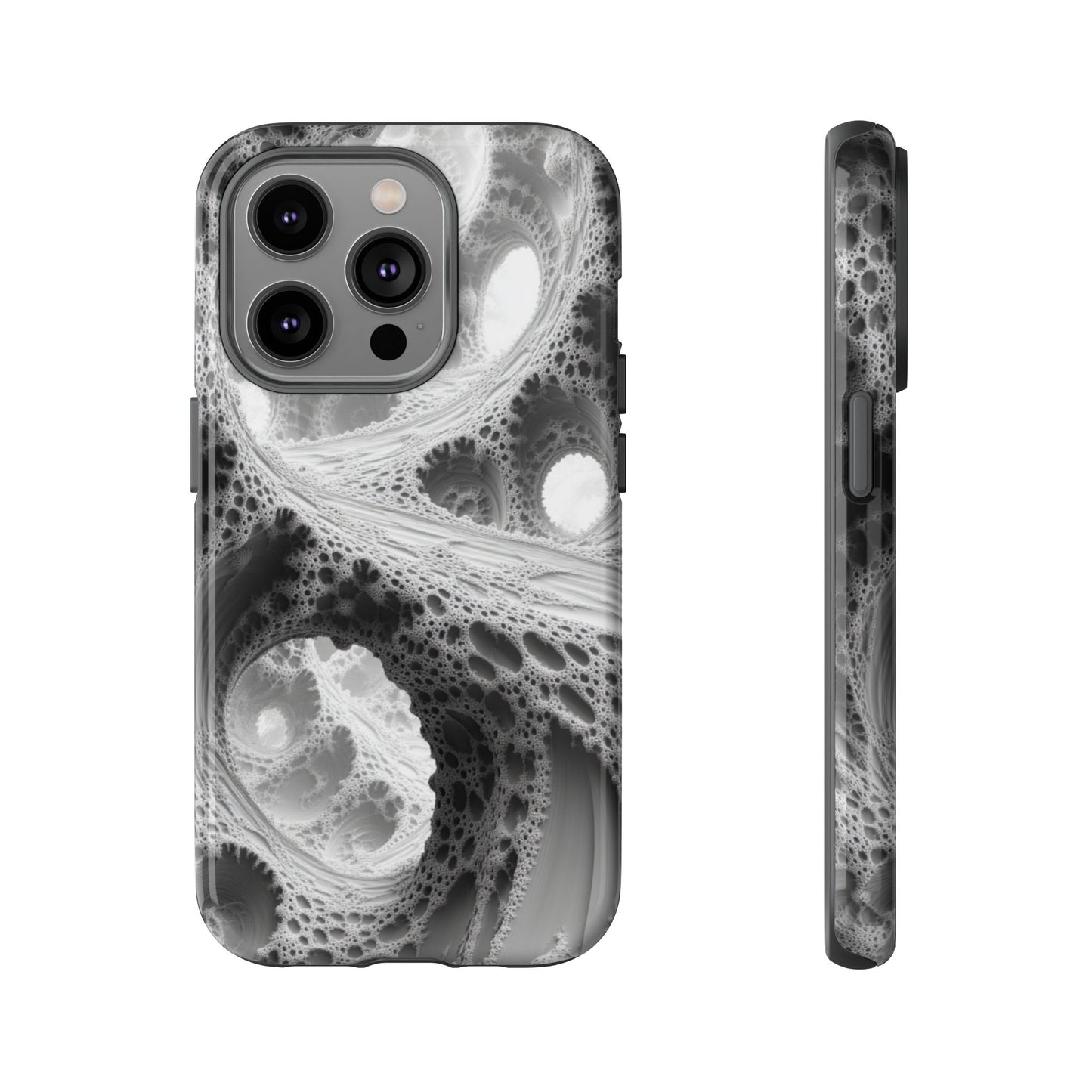 Monochrome Fractal – Tough iPhone Case
