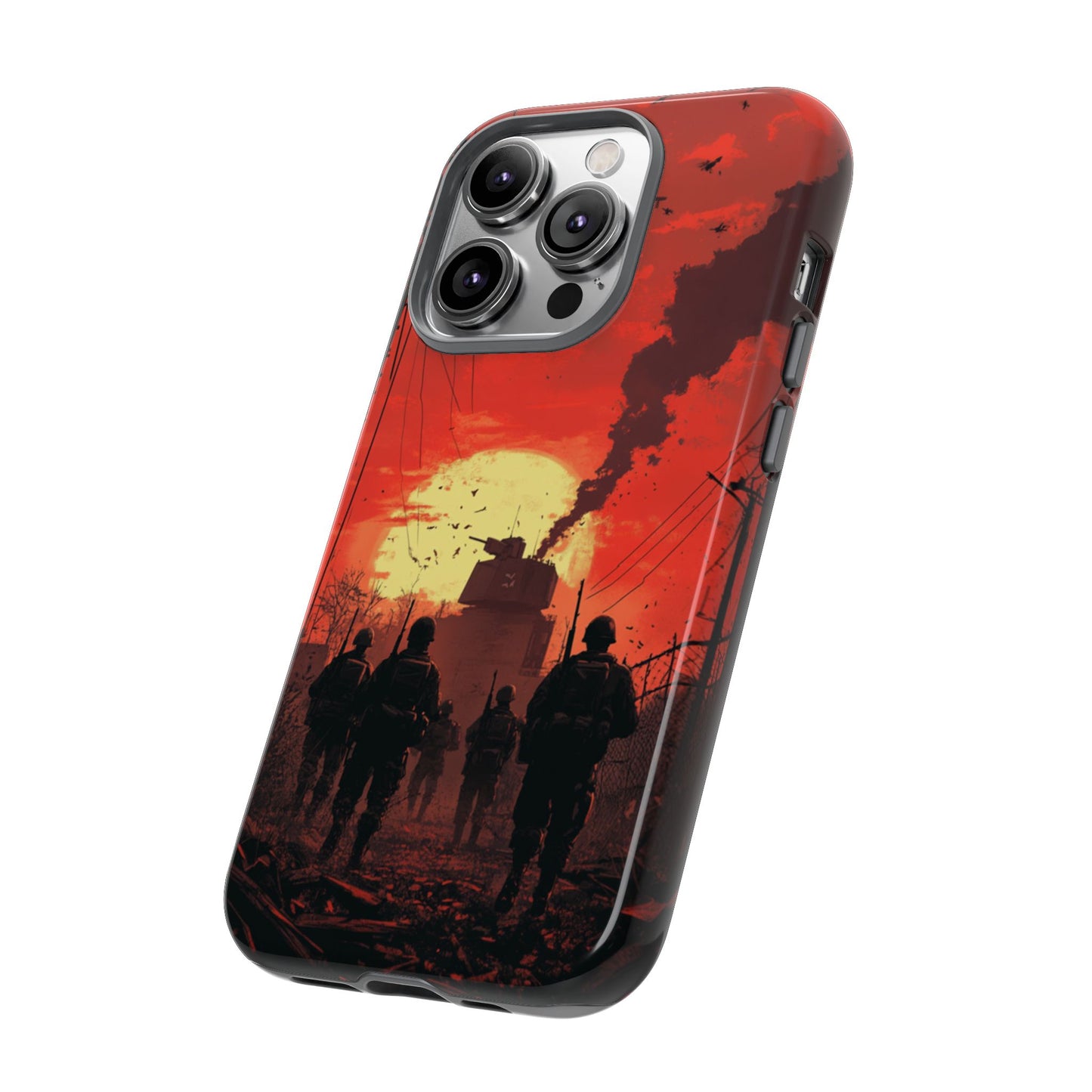 Dystopian Sunset Soldier Phone Case - iPhone, Google Pixel, Samsung Galaxy