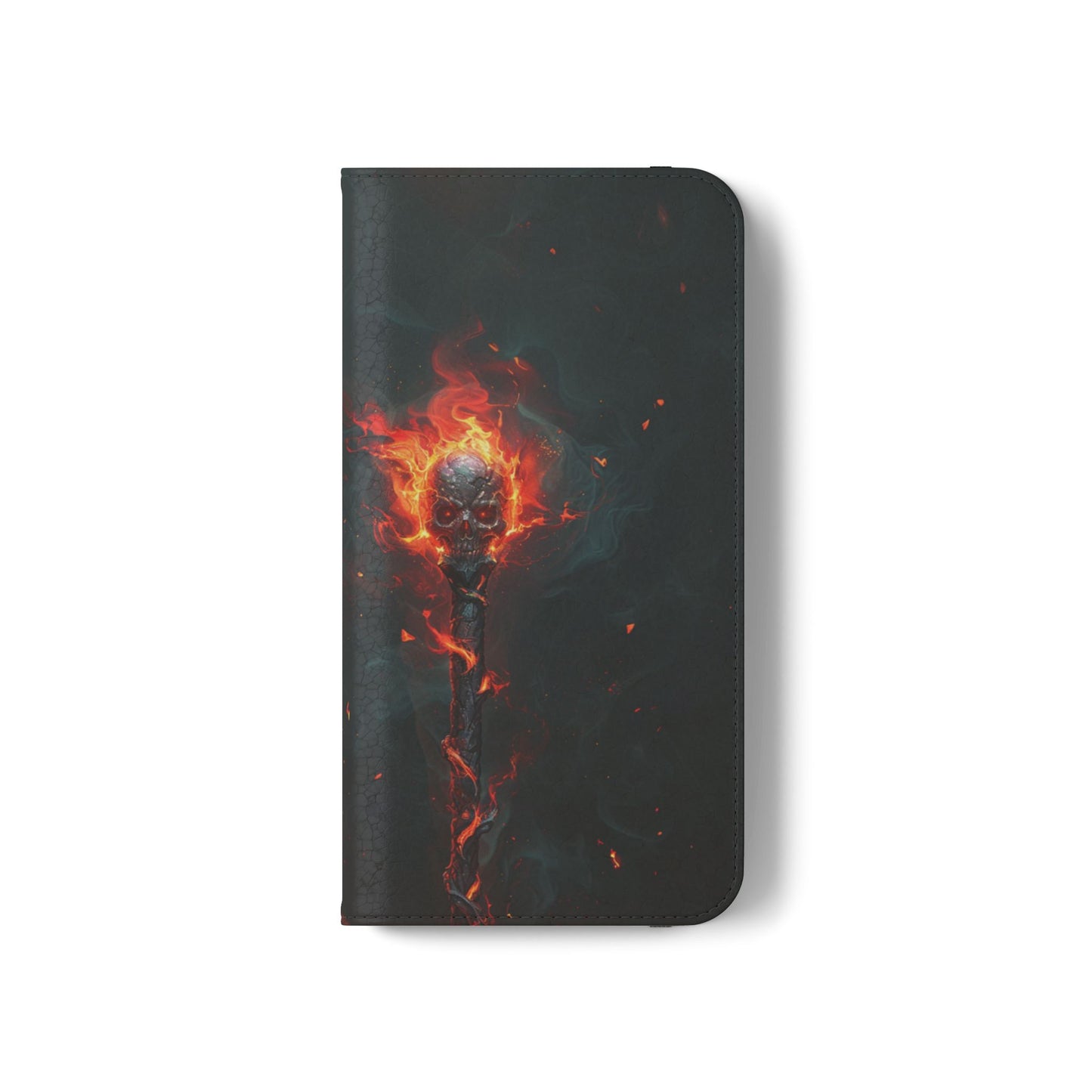 Inferno Skull Staff - Wallet Flip Case