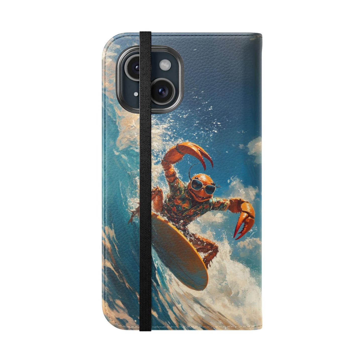 Surfing Crab - Wallet Flip Case