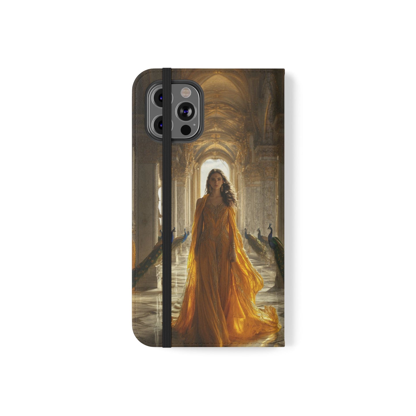 Hera Golden Palace Peacock Goddess - Wallet Flip Case