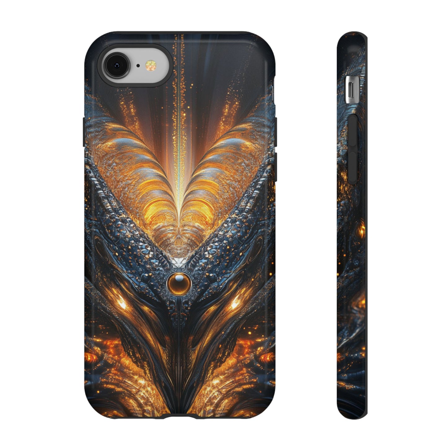 Obsidian Flare Fractal – Tough iPhone Case