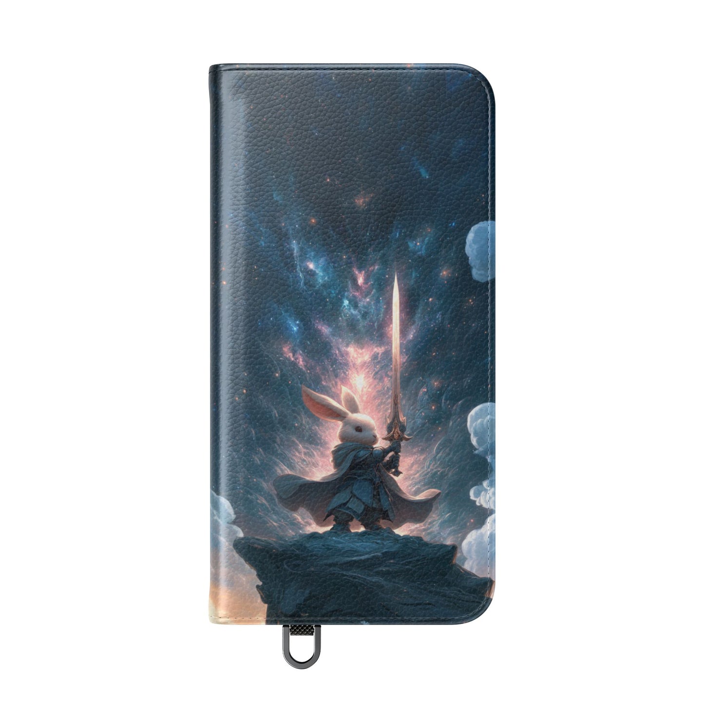 Cosmic Warrior Rabbit - Wallet Flip Case