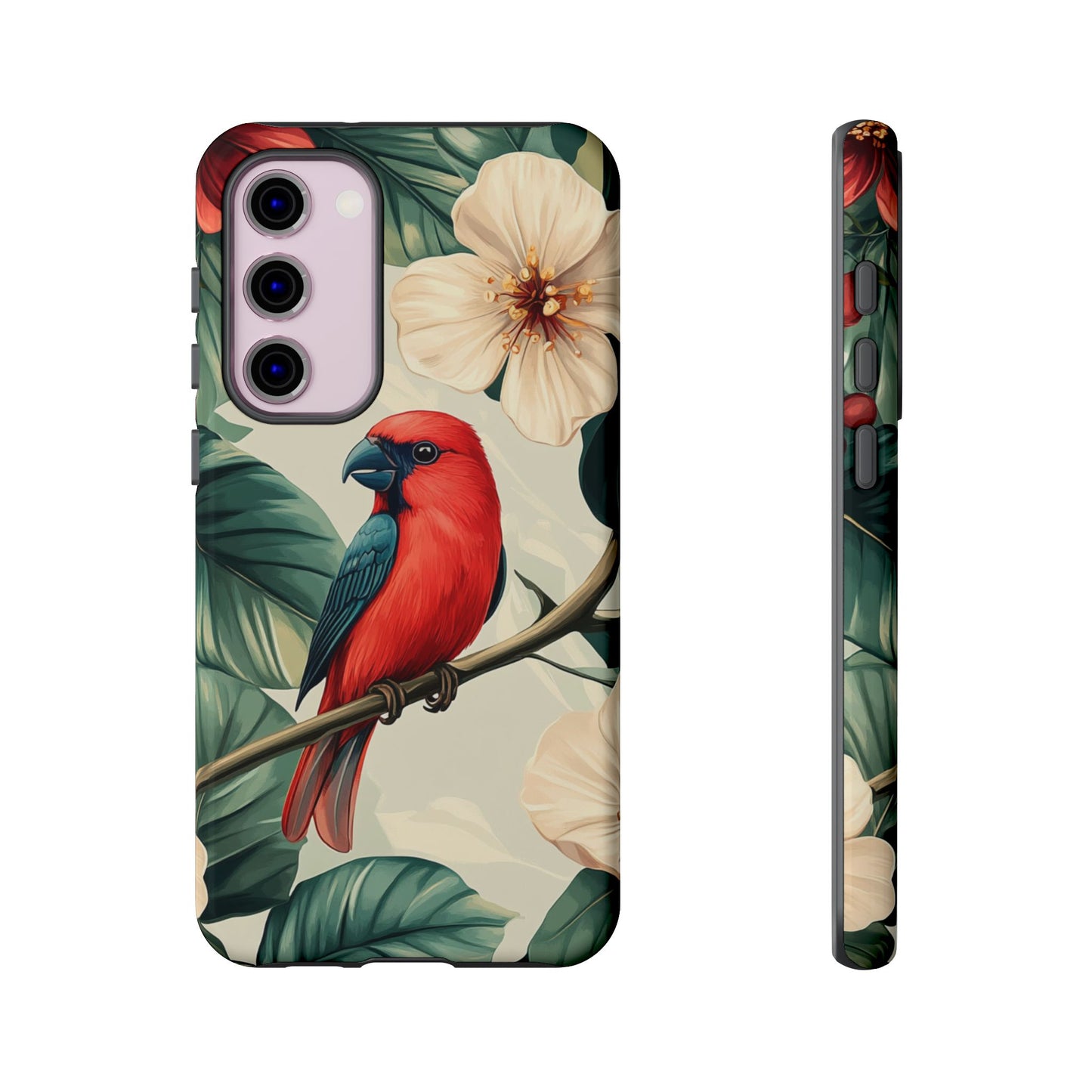 Tropical Bird and Hibiscus Phone Case – iPhone, Google Pixel, Samsung Galaxy