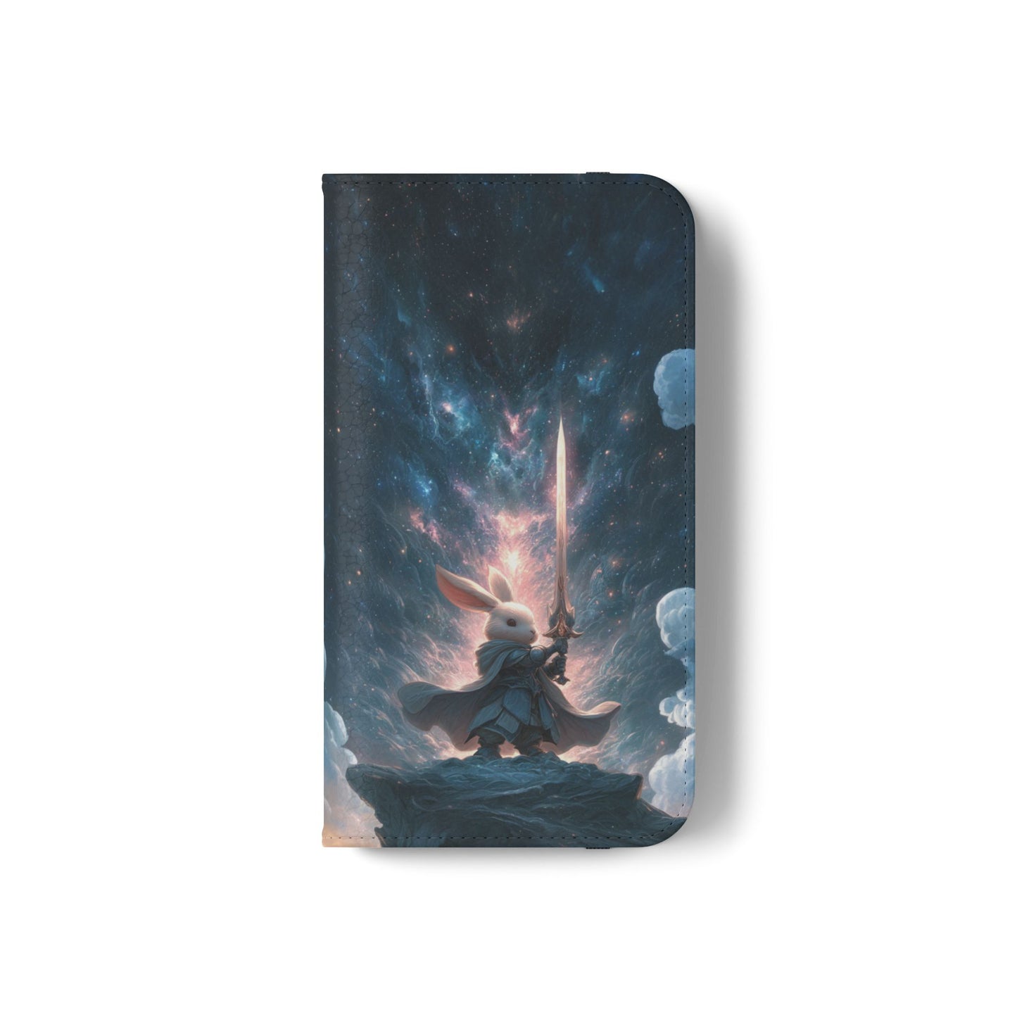 Cosmic Warrior Rabbit - Wallet Flip Case