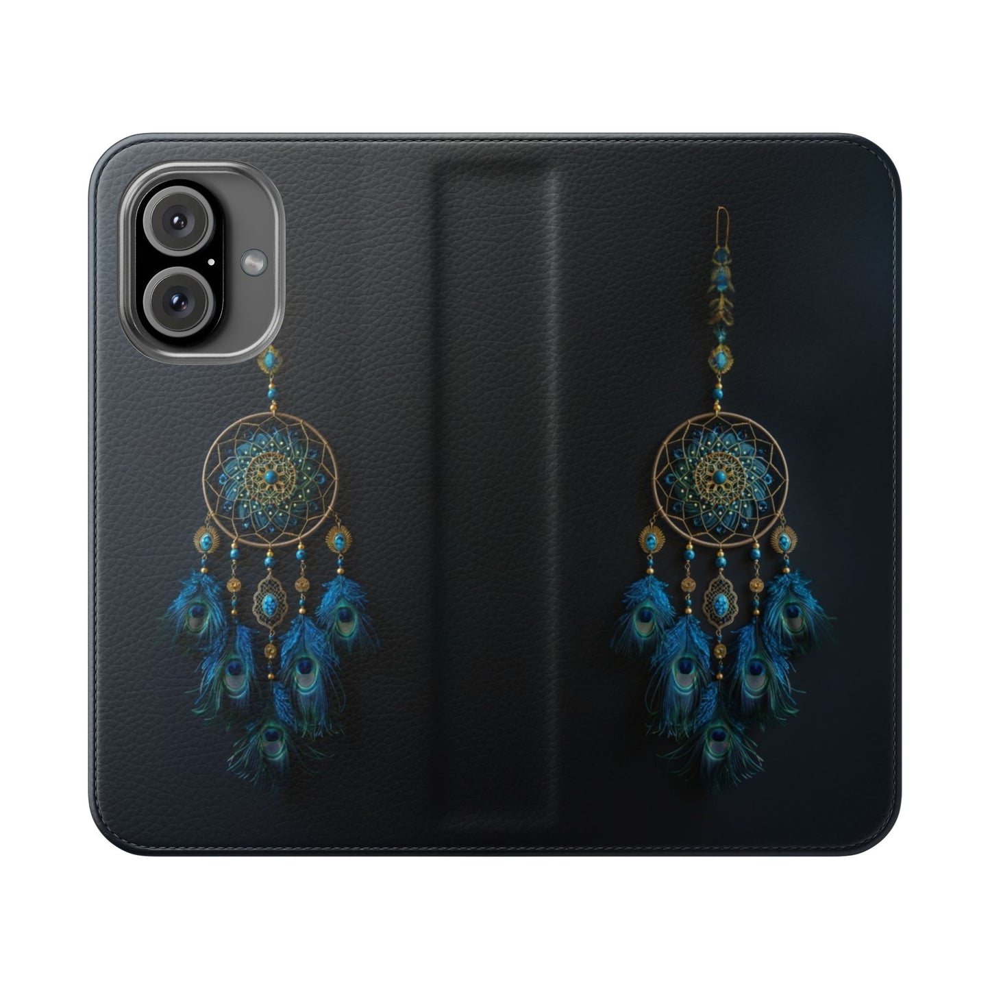 Peacock Feather Dreamcatcher - Wallet Flip Case