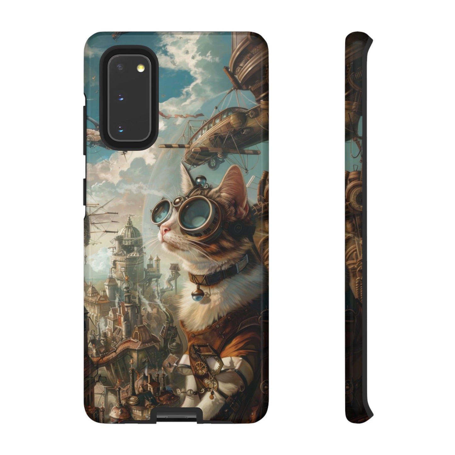 Steampunk Cat Adventurer - iPhone, Google Pixel, Samsung Galaxy