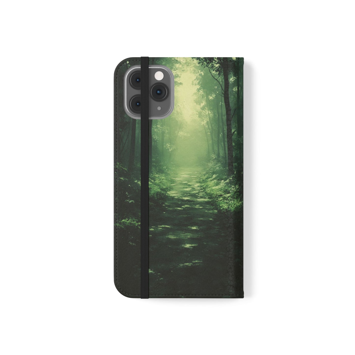 Emerald Mist Forest Path - Wallet Flip Case