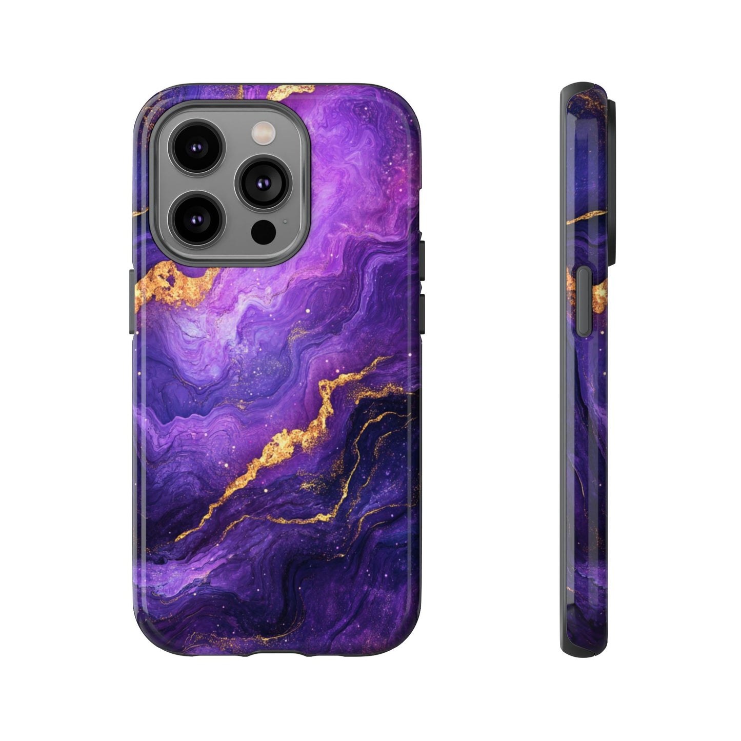 Amethyst Gold Marble – Tough iPhone Case