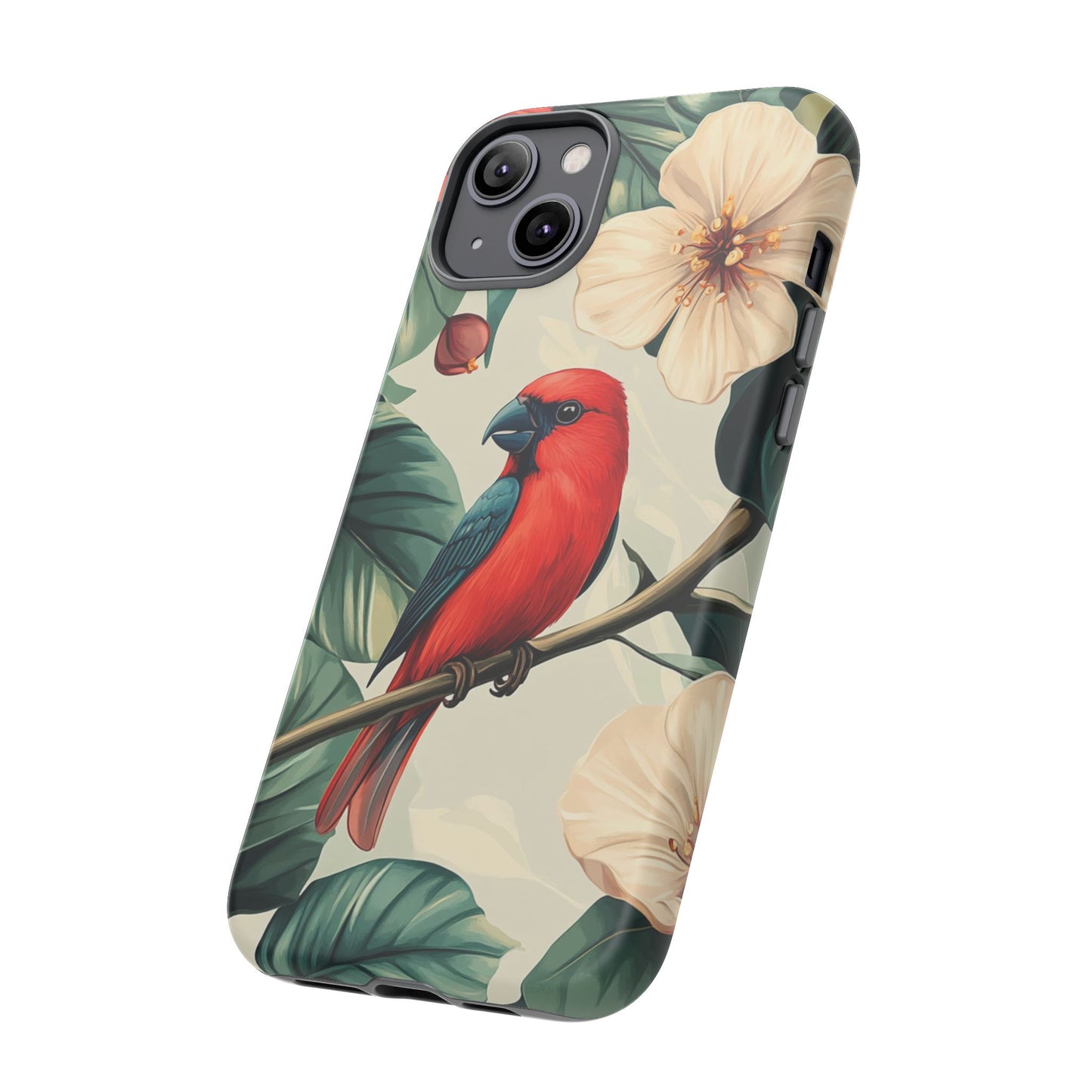 Tropical Bird and Hibiscus Phone Case – iPhone, Google Pixel, Samsung Galaxy