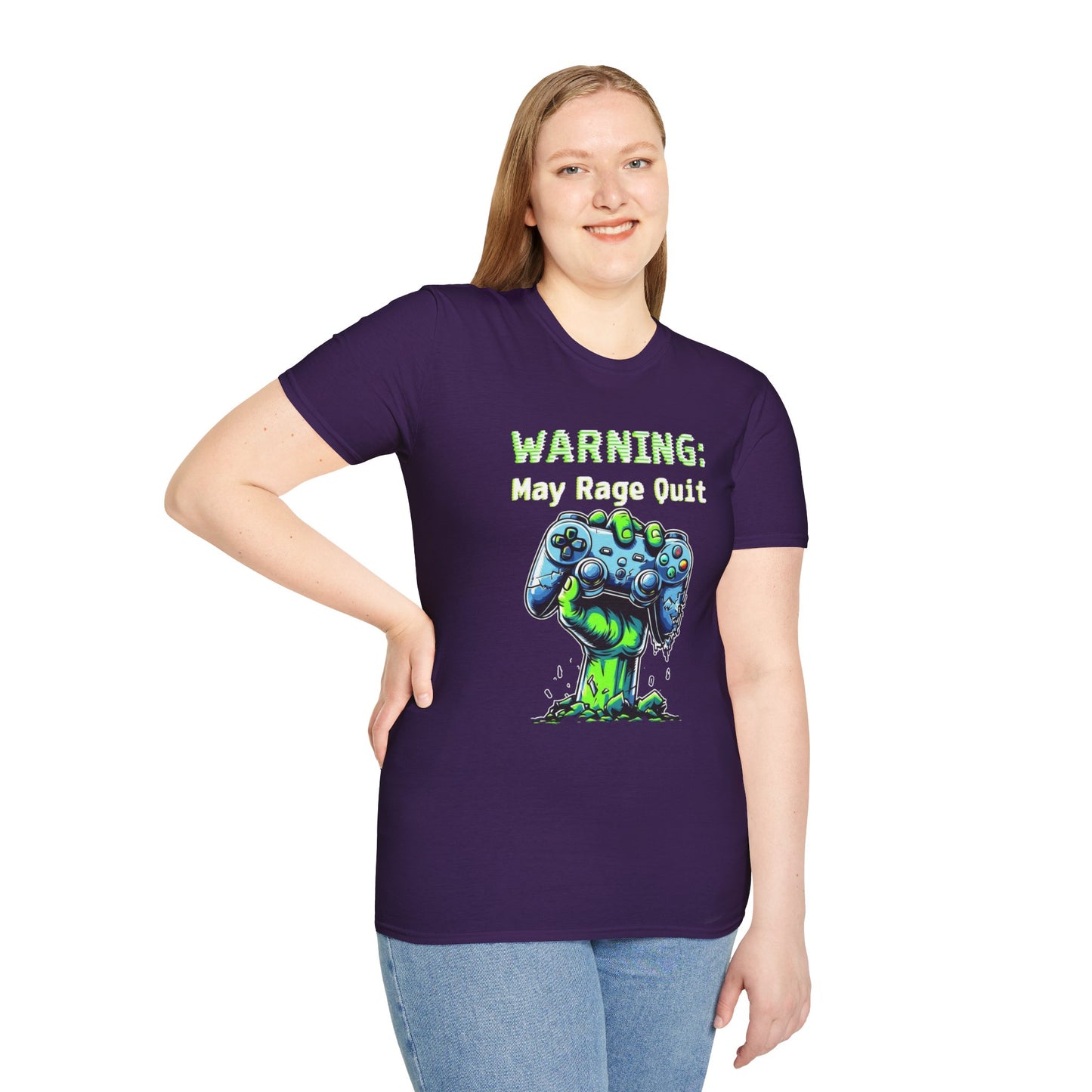 "Warning: May Rage Quit" Unisex Soft-Style T-Shirt