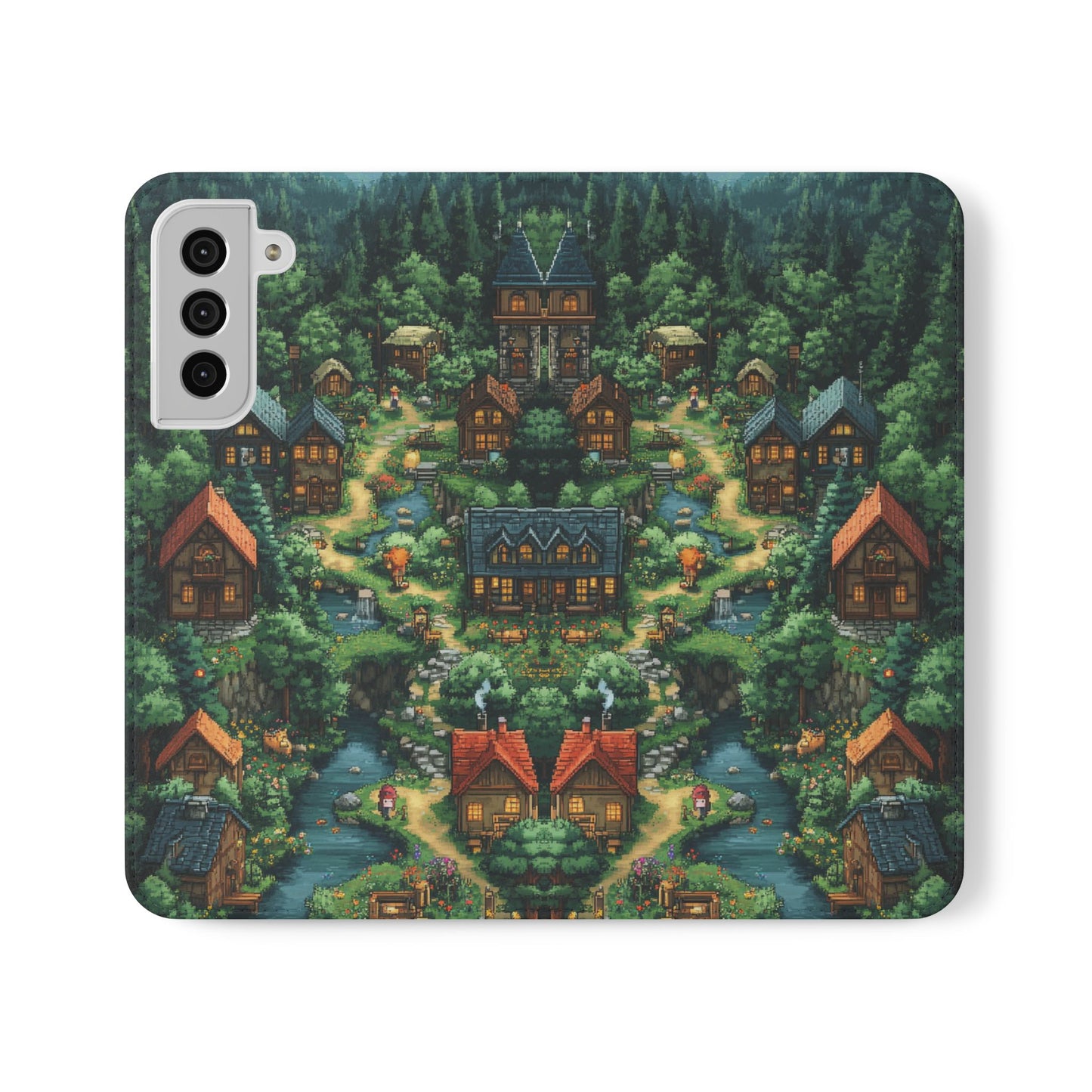 Pixel Forest Hamlet - Wallet Flip Case