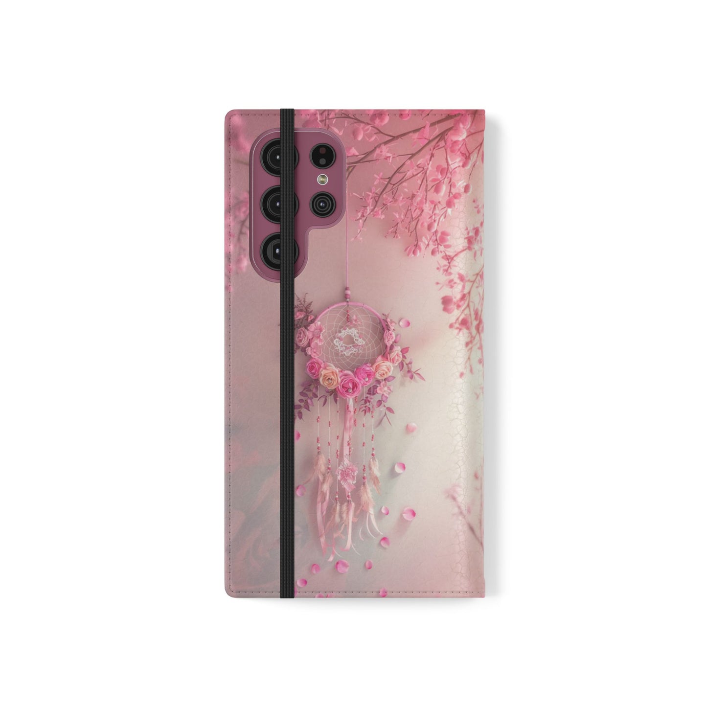 Pink Rose Dreamcatcher - Wallet Flip Case